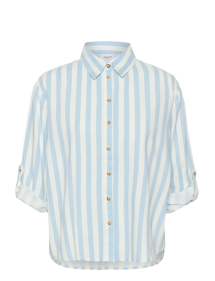 Saint Tropez - ZalindaSZ Shirt - långärmade skjortor - skyway ice stripe - 1