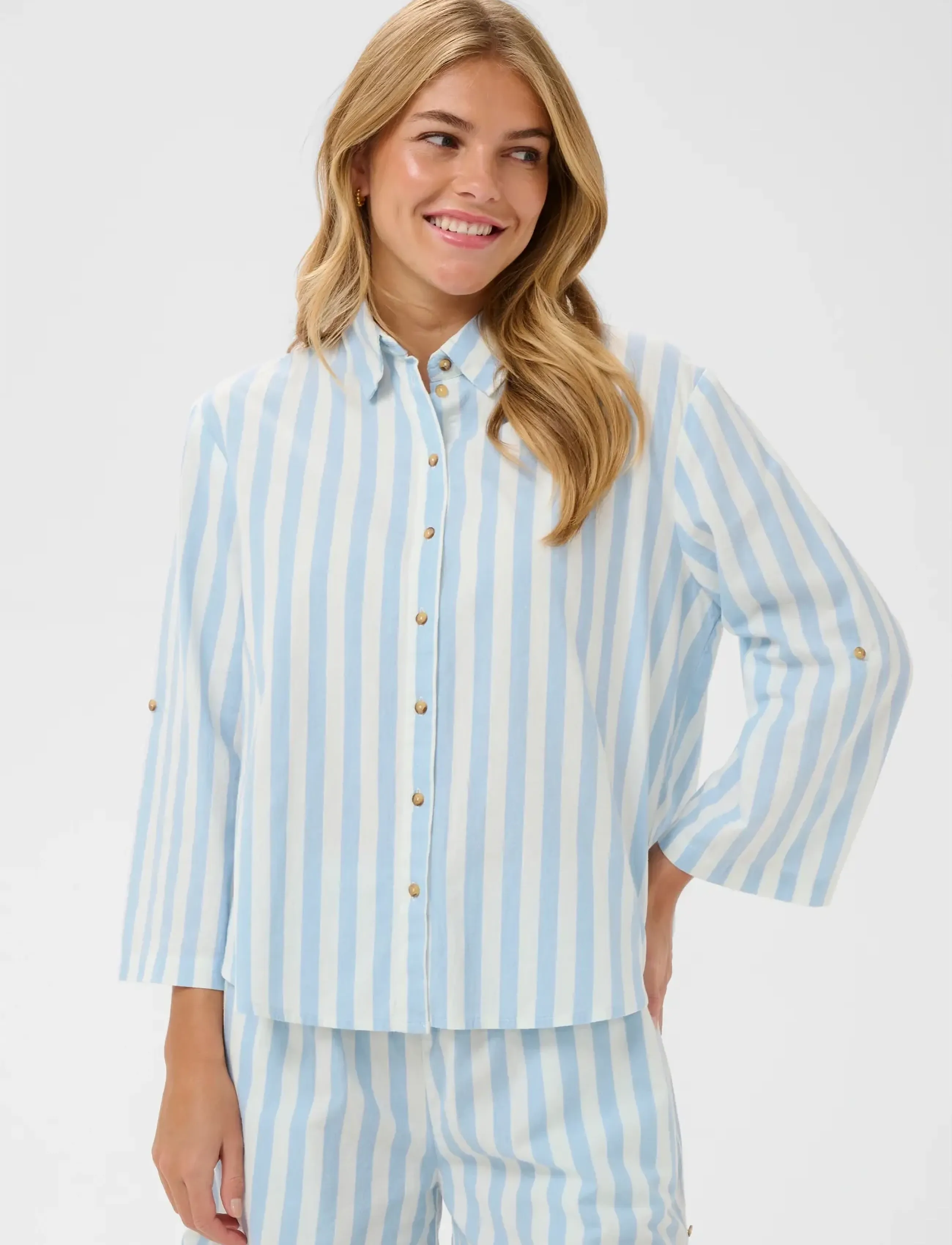 Saint Tropez ZalindaSZ Shirt - Saint Tropez - SKYWAY ICE STRIPE / blue