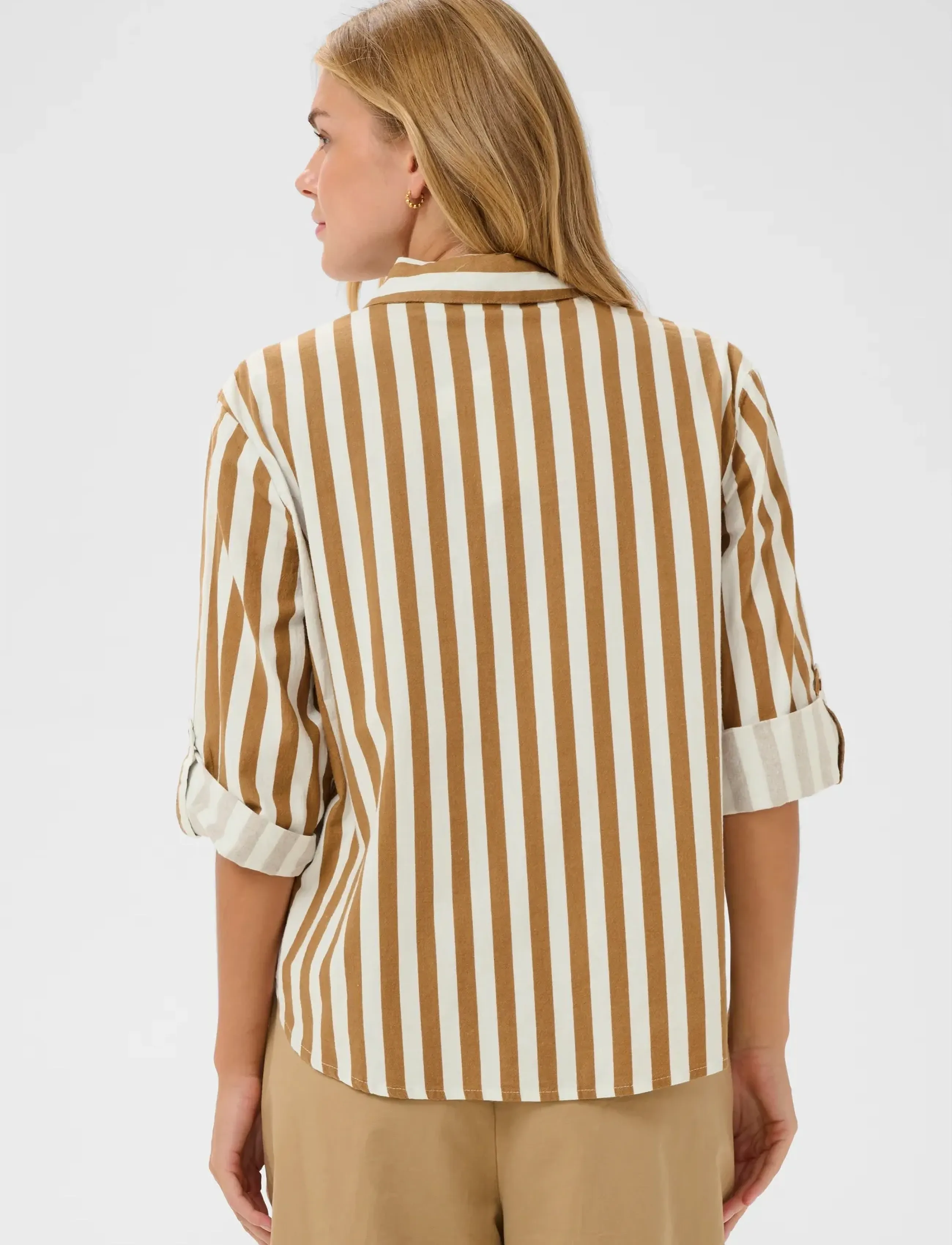 Saint Tropez - ZalindaSZ Shirt - long-sleeved shirts - tiger's eye ice stripe - 4