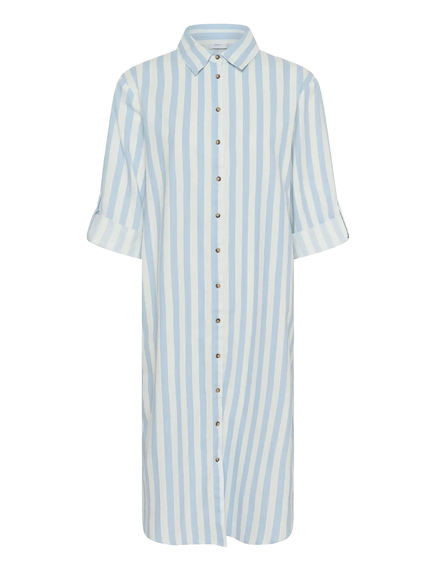 Saint Tropez - ZalindaSZ Shirt Dress - skjortekjoler - skyway ice stripe - 1
