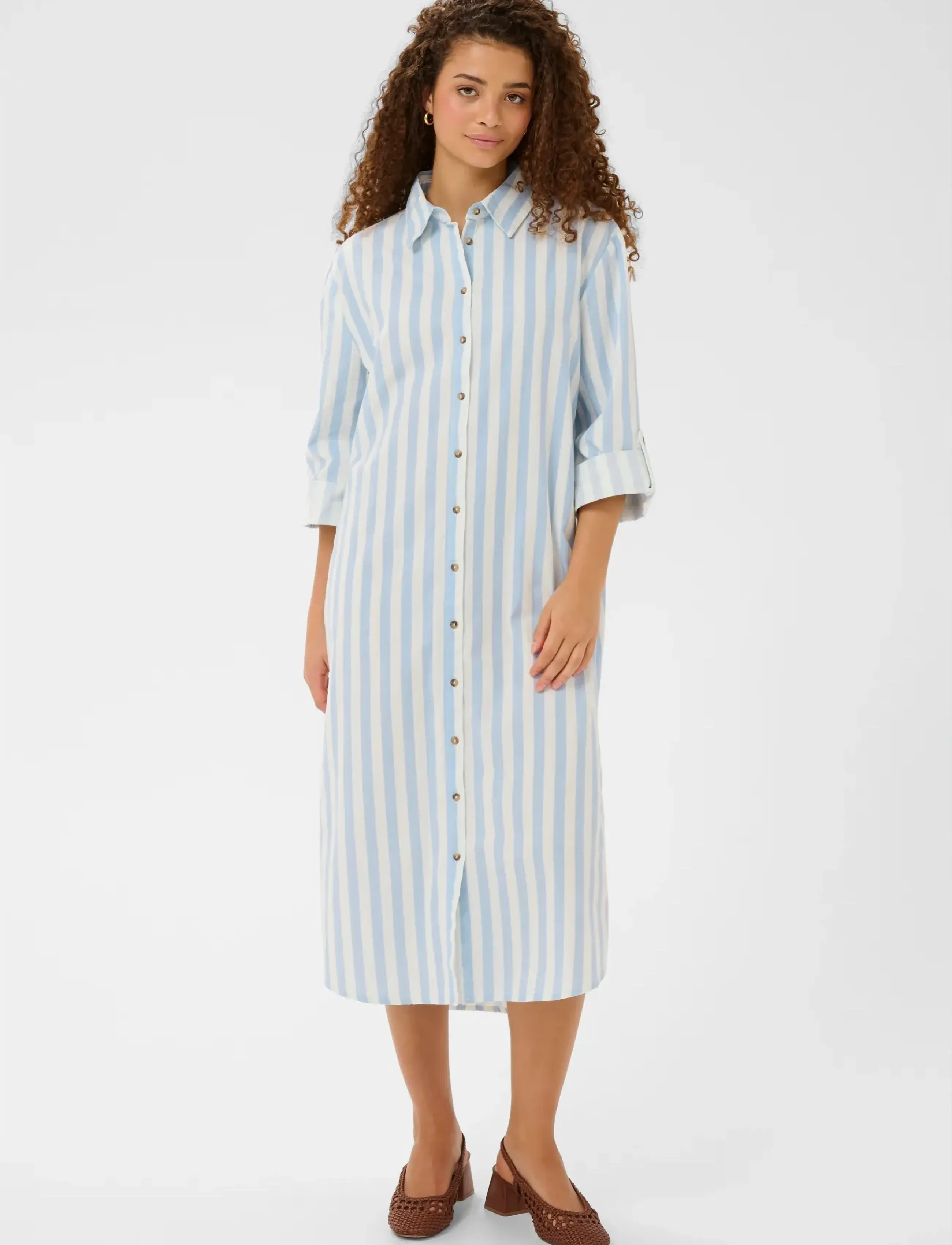 Saint Tropez ZalindaSZ Shirt Dress - Kleider - SKYWAY ICE STRIPE / blue