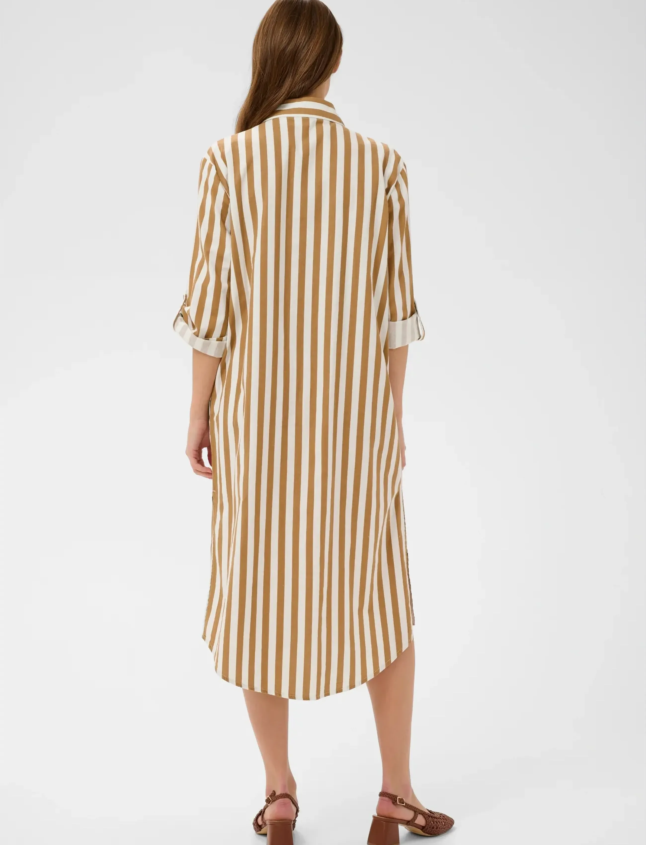 Saint Tropez - ZalindaSZ Shirt Dress - skjortekjoler - tiger's eye ice stripe - 3