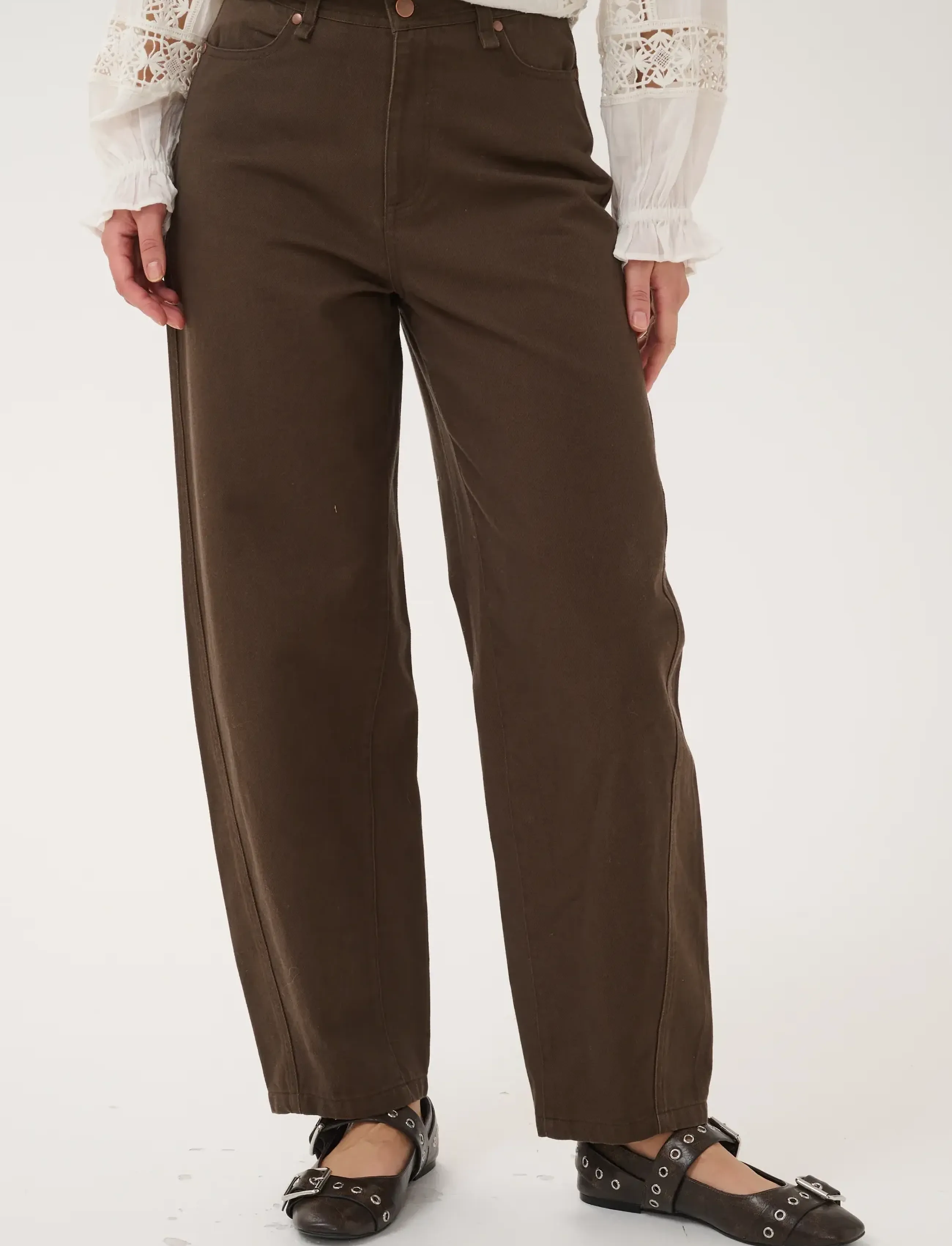 Saint Tropez JoannSZ Jeans - Mom jeans - CHOCOLATE BROWN / brown