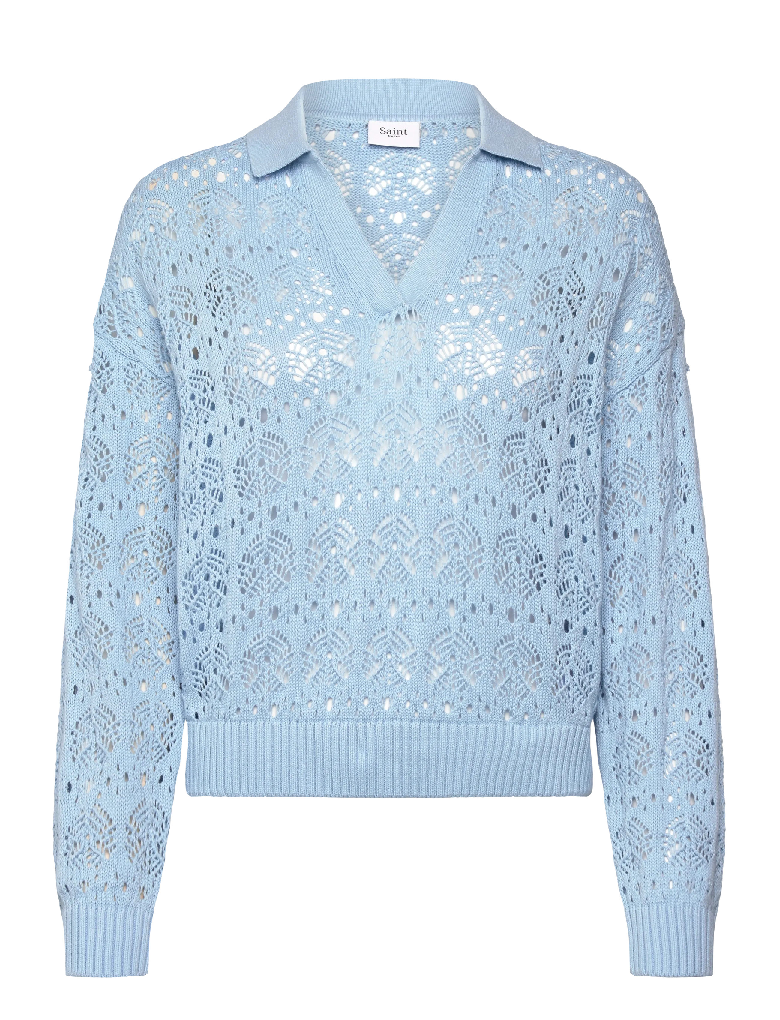Saint Tropez JunaSZ Polo Pullover - Pullover - AIRY BLUE / blue