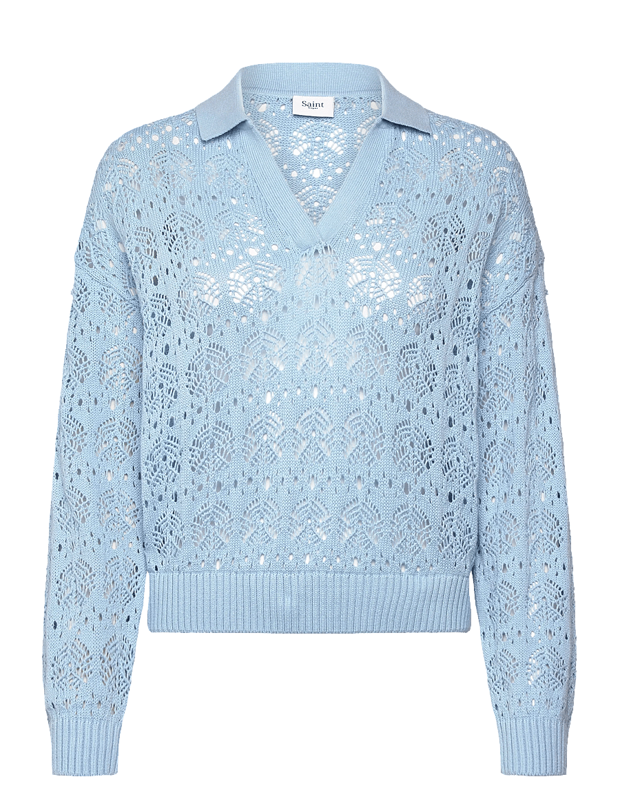 Saint Tropez - JunaSZ Polo Pullover - sviitrid - airy blue - 0