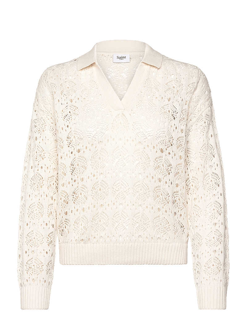 Saint Tropez - JunaSZ Polo Pullover - stickade tröjor - ice - 0