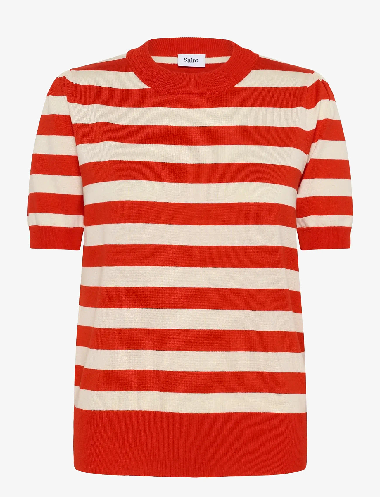 Saint Tropez - MilaSZ SS Block Stripe Pullover - t-shirts - valiant seedpearl block stripe - 1