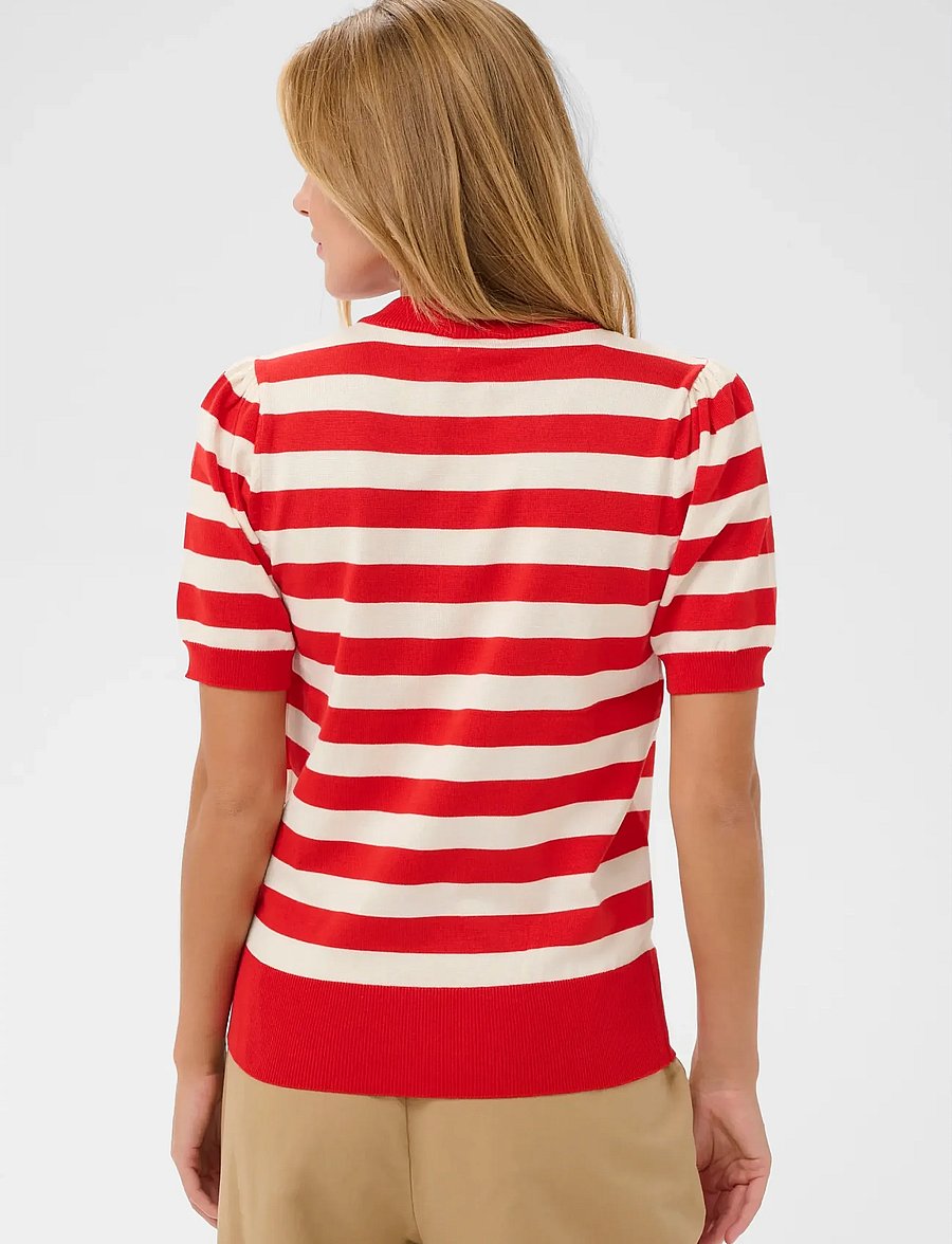 Saint Tropez - MilaSZ SS Block Stripe Pullover - pullover - valiant seedpearl block stripe - 4