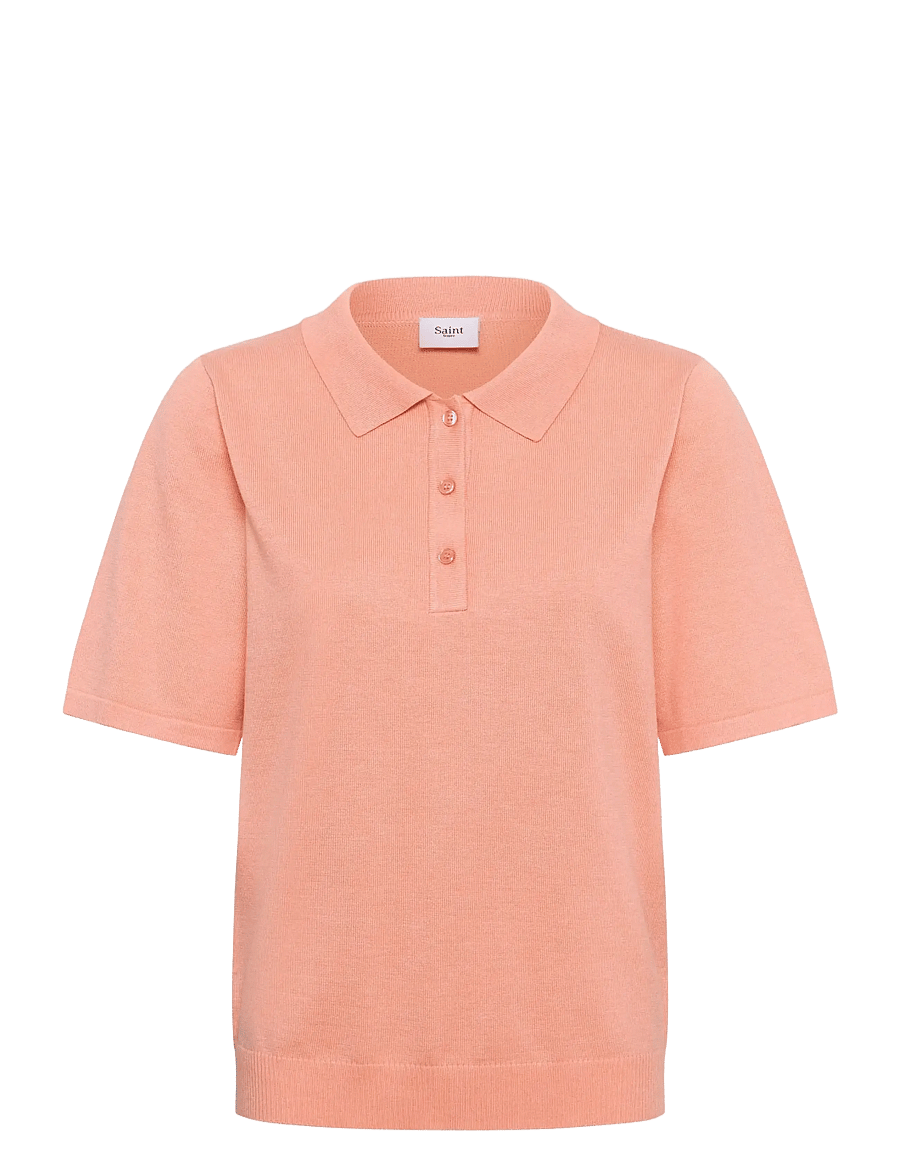 Saint Tropez - MilaSZ Polo SS Pullover - poloshirts - blooming dahlia melange - 1