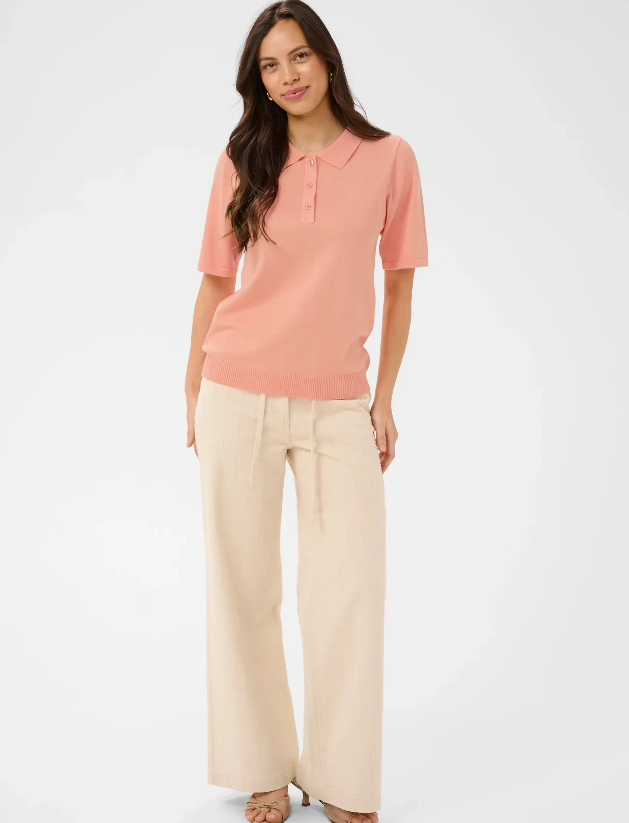 Saint Tropez - MilaSZ Polo SS Pullover - poloshirts - blooming dahlia melange - 3