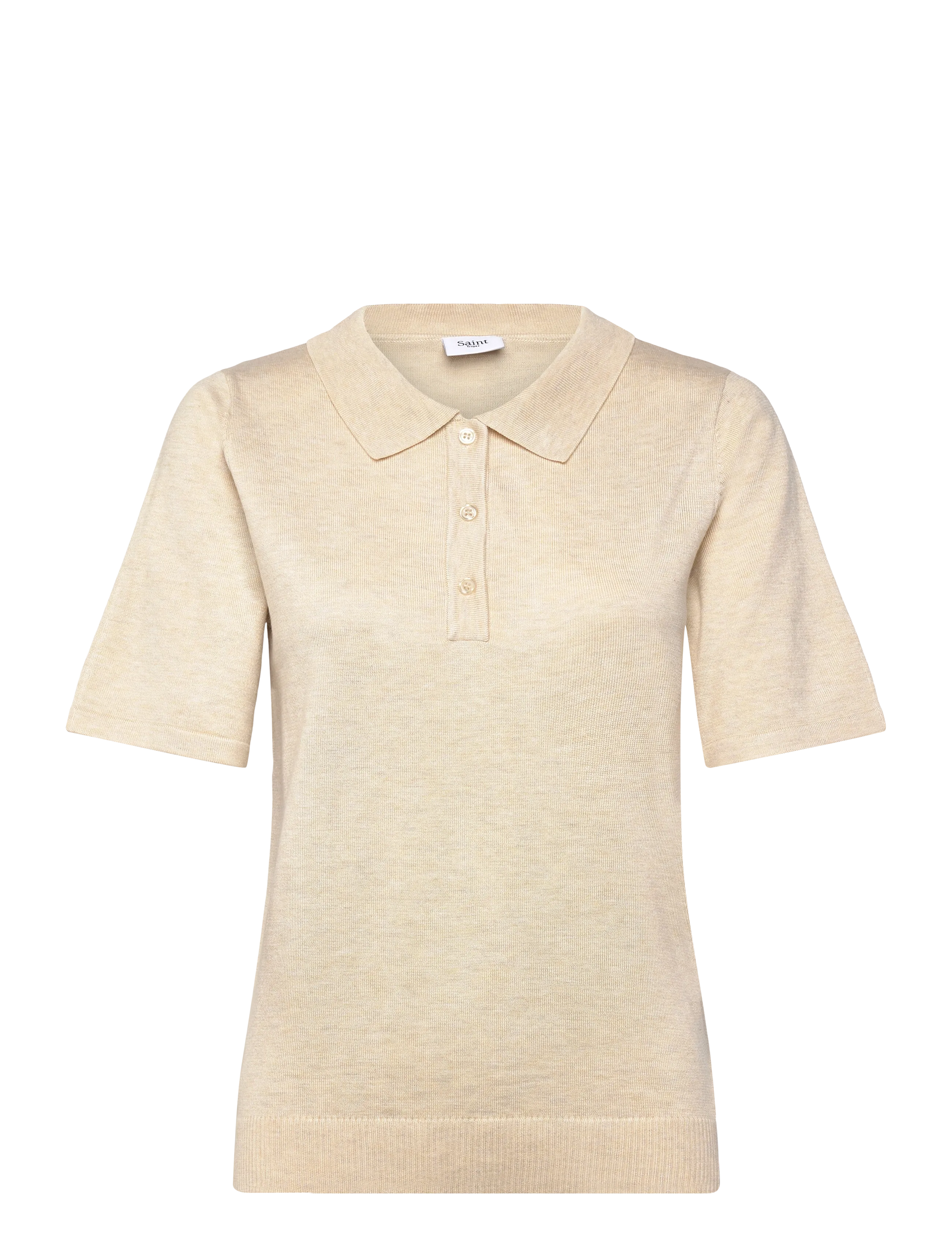 MilaSZ Polo SS Pullover - BROWN RICE MELANGE