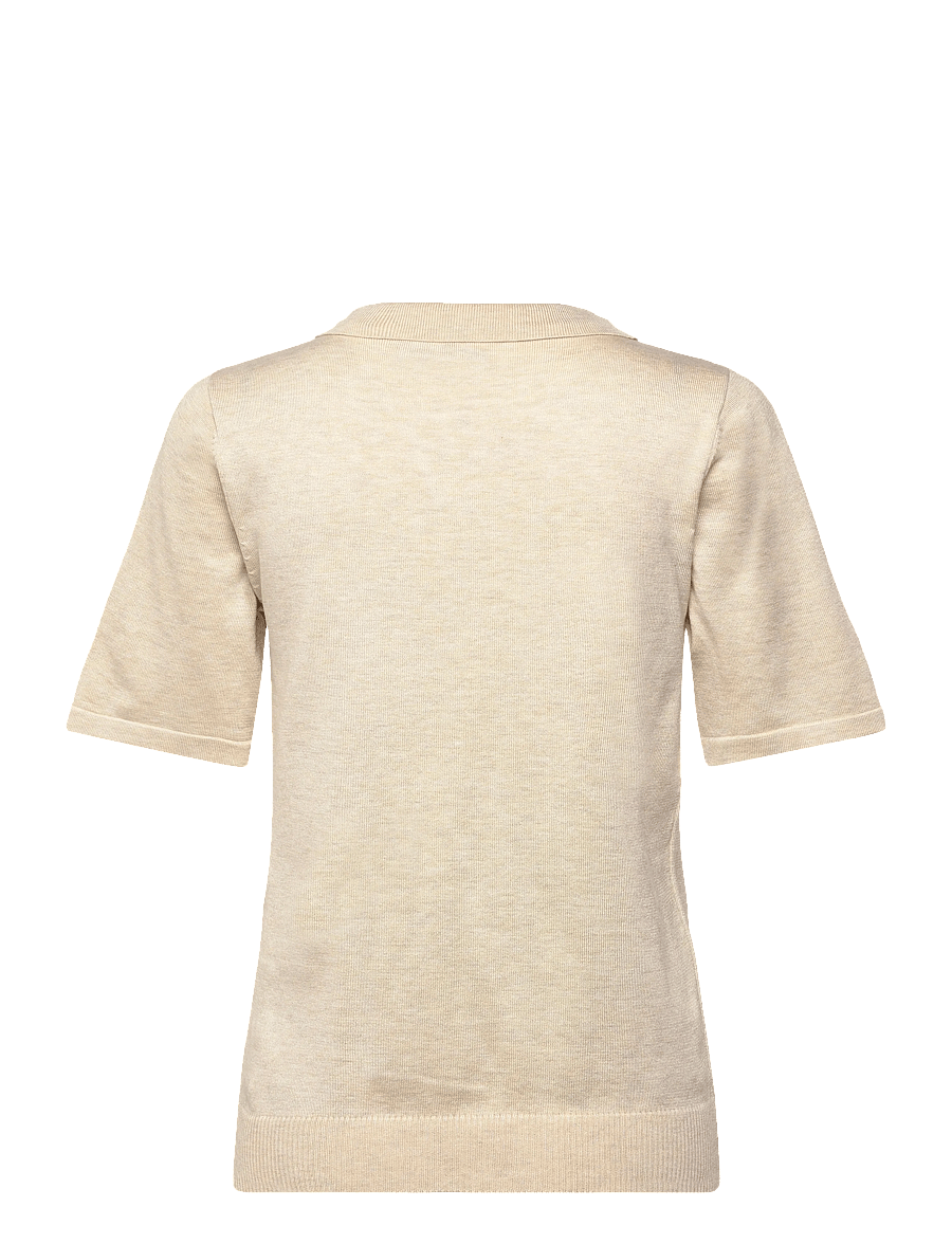 Saint Tropez - MilaSZ Polo SS Pullover - poloshirts - brown rice melange - 1