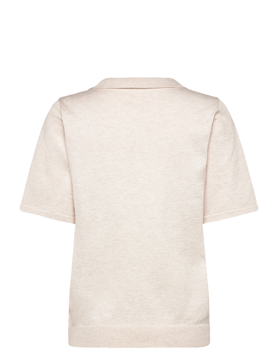 Saint Tropez - MilaSZ Polo SS Pullover - poloshirts - fog melange - 1