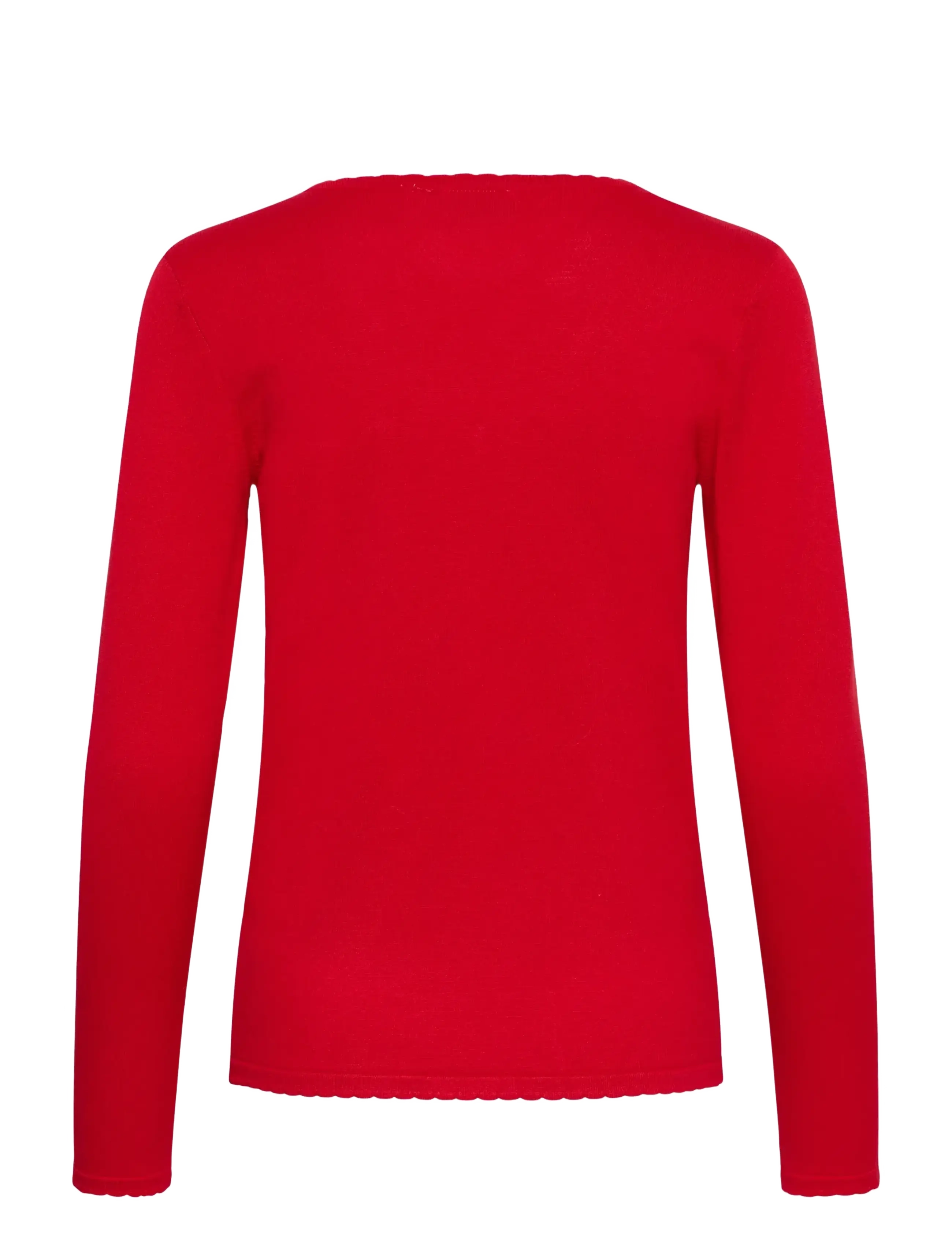 Saint Tropez - MilaSZ LS V-Neck Pullover - striktrøjer - true red - 2