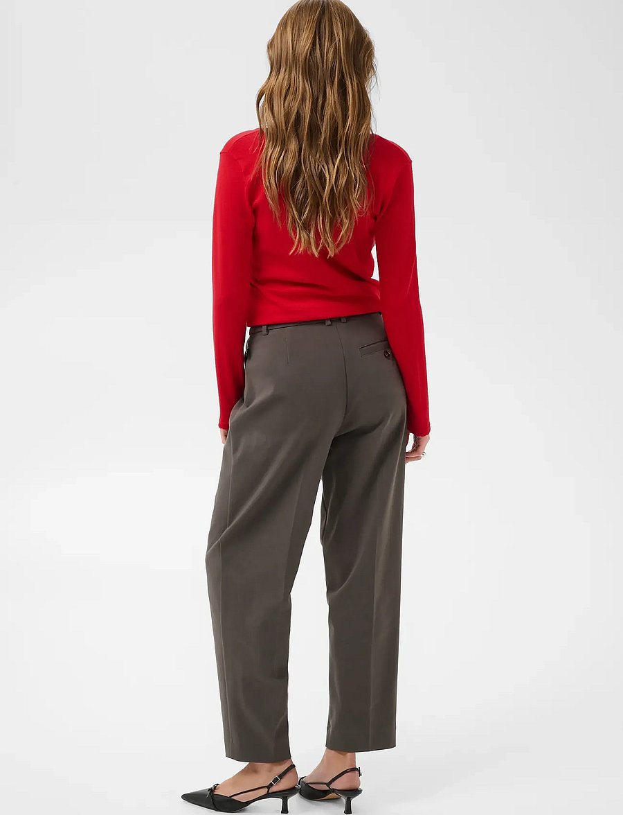 Saint Tropez - MilaSZ LS V-Neck Pullover - striktrøjer - true red - 4