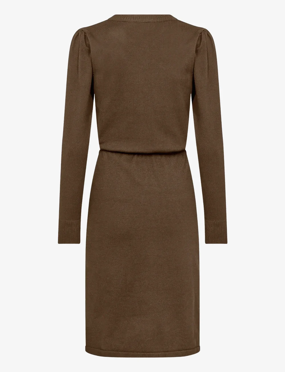 Saint Tropez - MilaSZ LS Dress - stickade klänningar - fondue fudge melange - 1