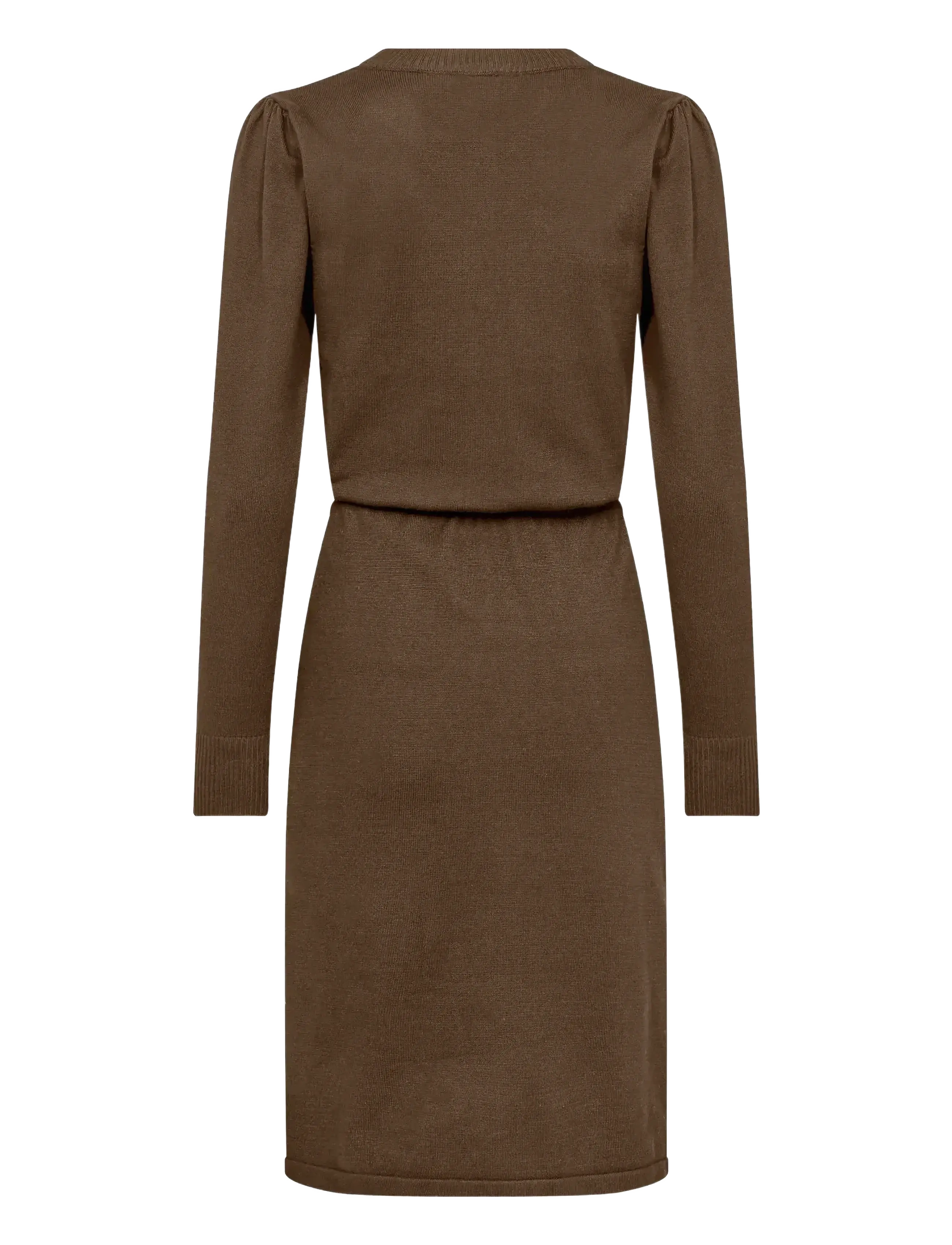 Saint Tropez - MilaSZ LS Dress - knitted dresses - fondue fudge melange - 1
