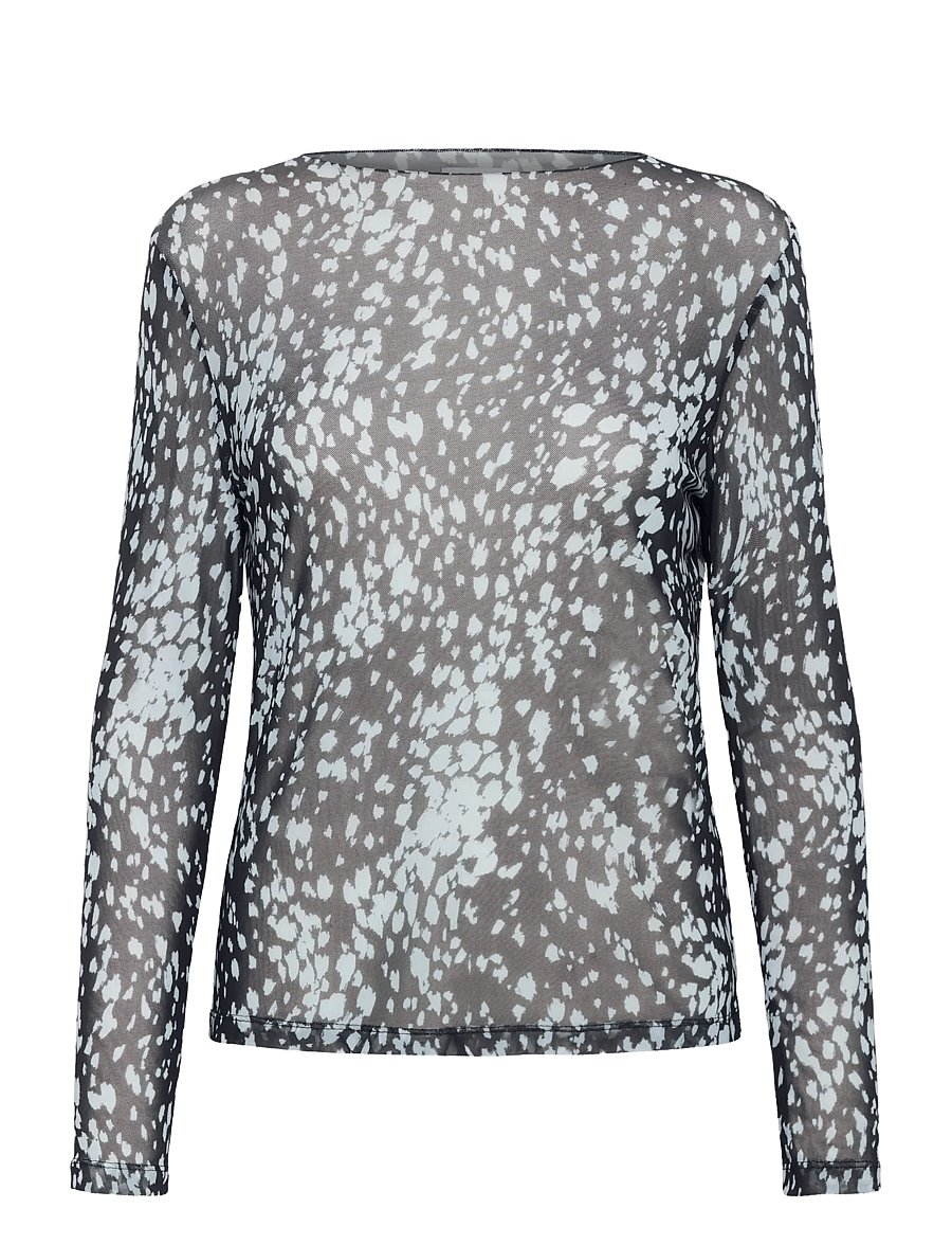 Saint Tropez - ZulvirSZ Blouse - långärmade blusar - nightsky spotty animal - 1