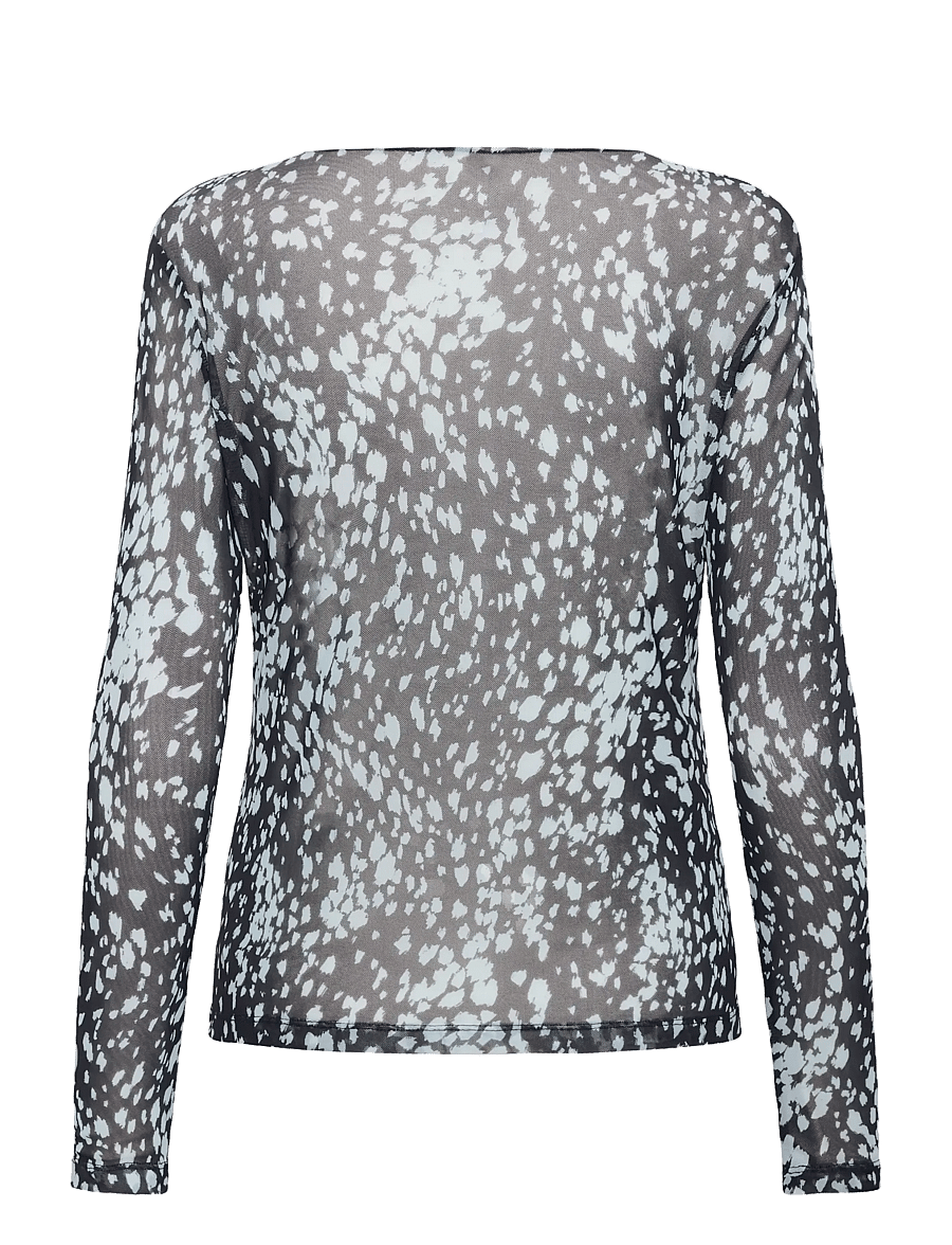 Saint Tropez - ZulvirSZ Blouse - långärmade blusar - nightsky spotty animal - 2