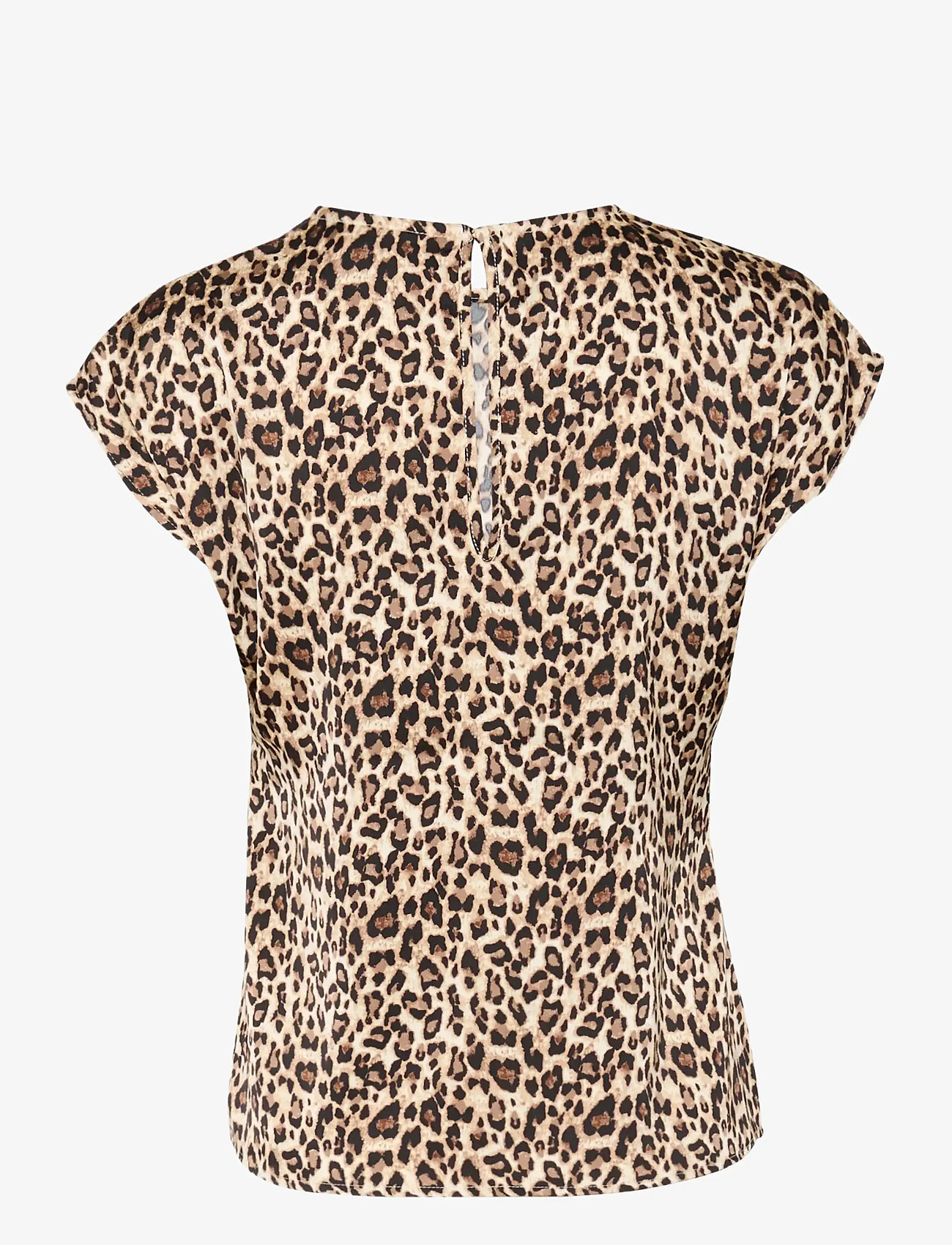 Saint Tropez - ZoviSZ SS Blouse - kortærmede bluser - black reg leo - 2