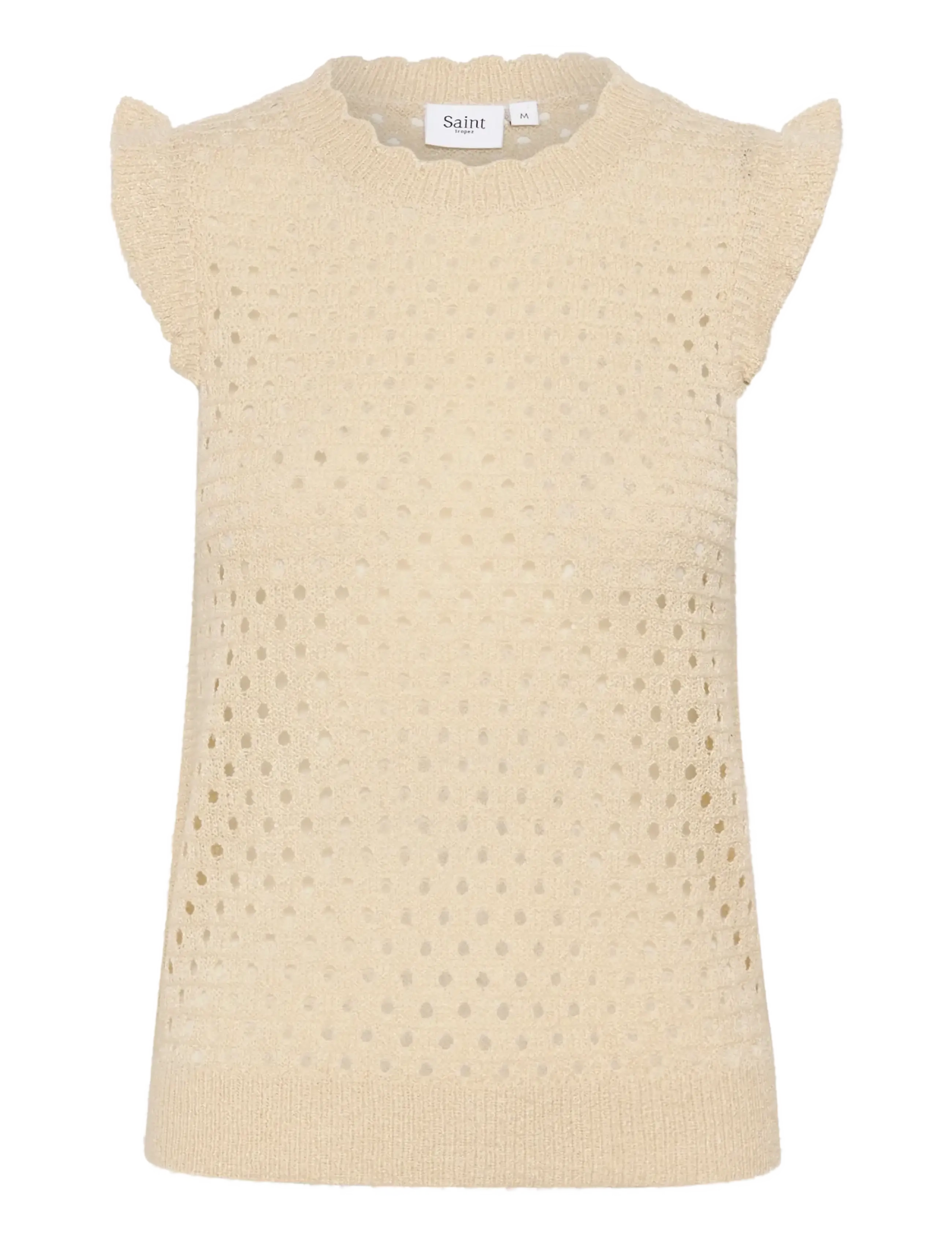SAINT TROPEZ Keirysz Vest Cream - M - Damen