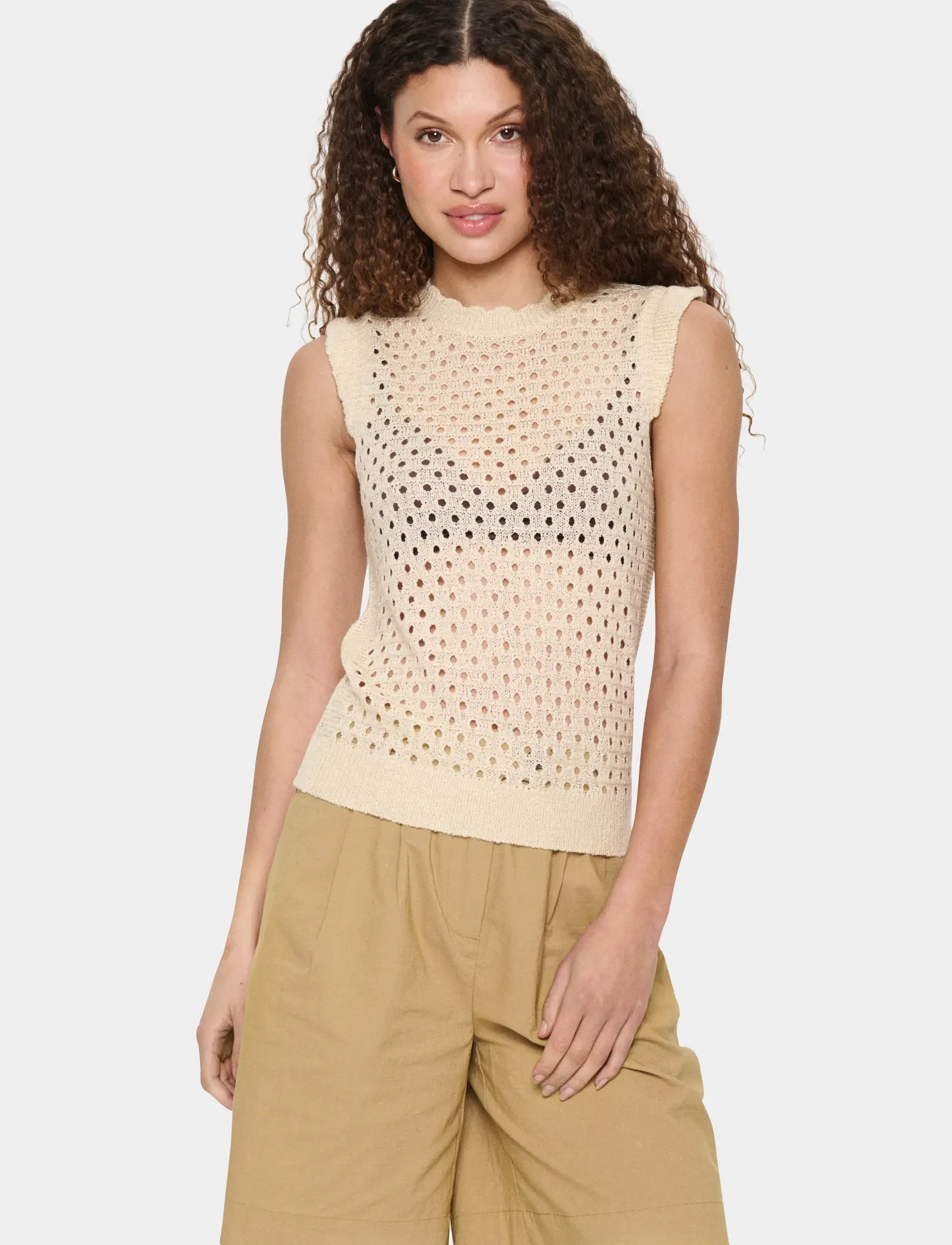 Saint Tropez - KeirySZ Vest - strikveste - creme - 0