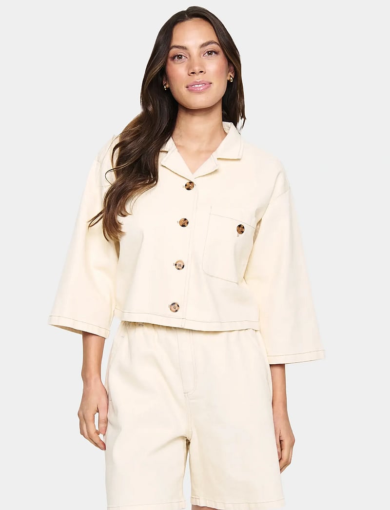Saint Tropez - KayoSZ Shirt - kortærmede skjorter - winter white - 0