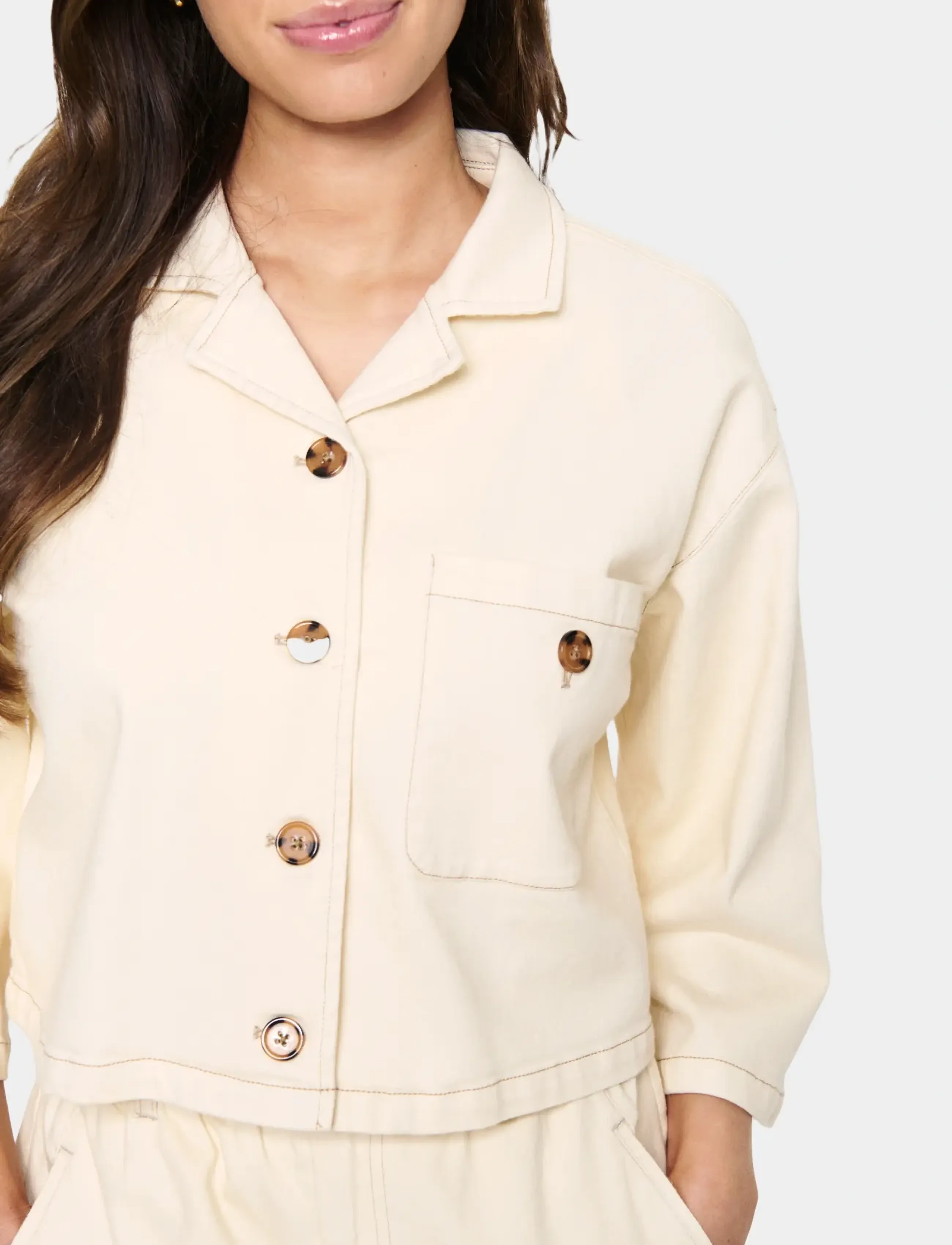 Saint Tropez - KayoSZ Shirt - kortærmede skjorter - winter white - 5