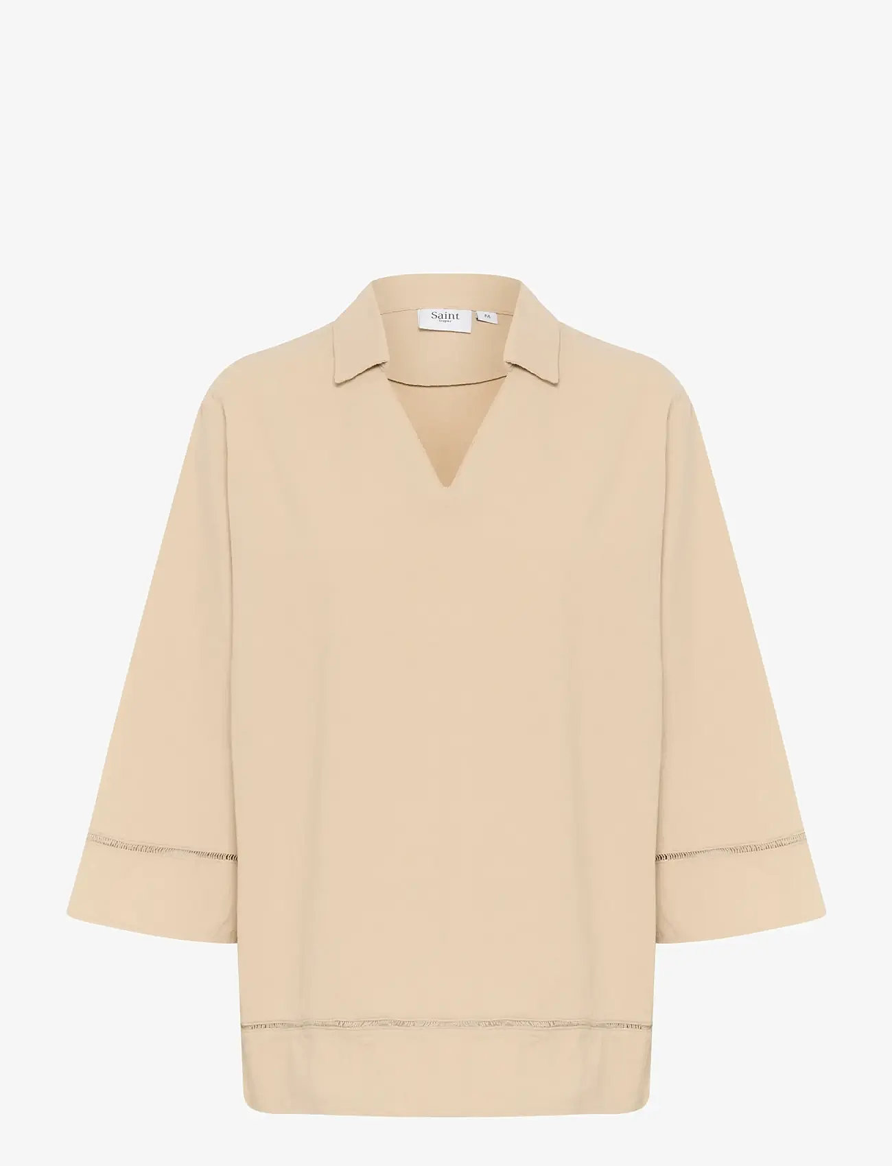 Saint Tropez - KalindaSZ Blouse - långärmade blusar - irish cream - 1