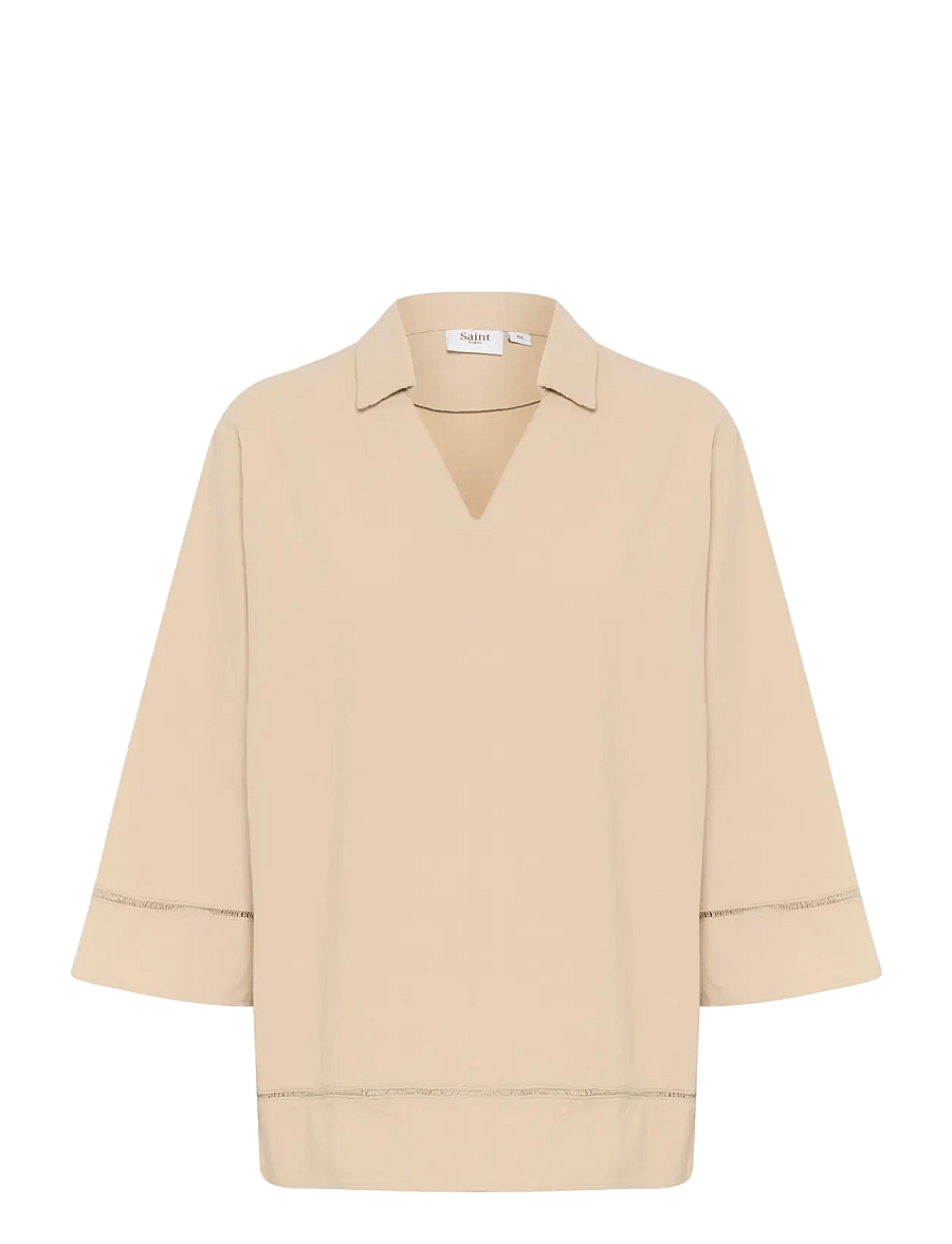Saint Tropez - KalindaSZ Blouse - langärmelige blusen - irish cream - 1