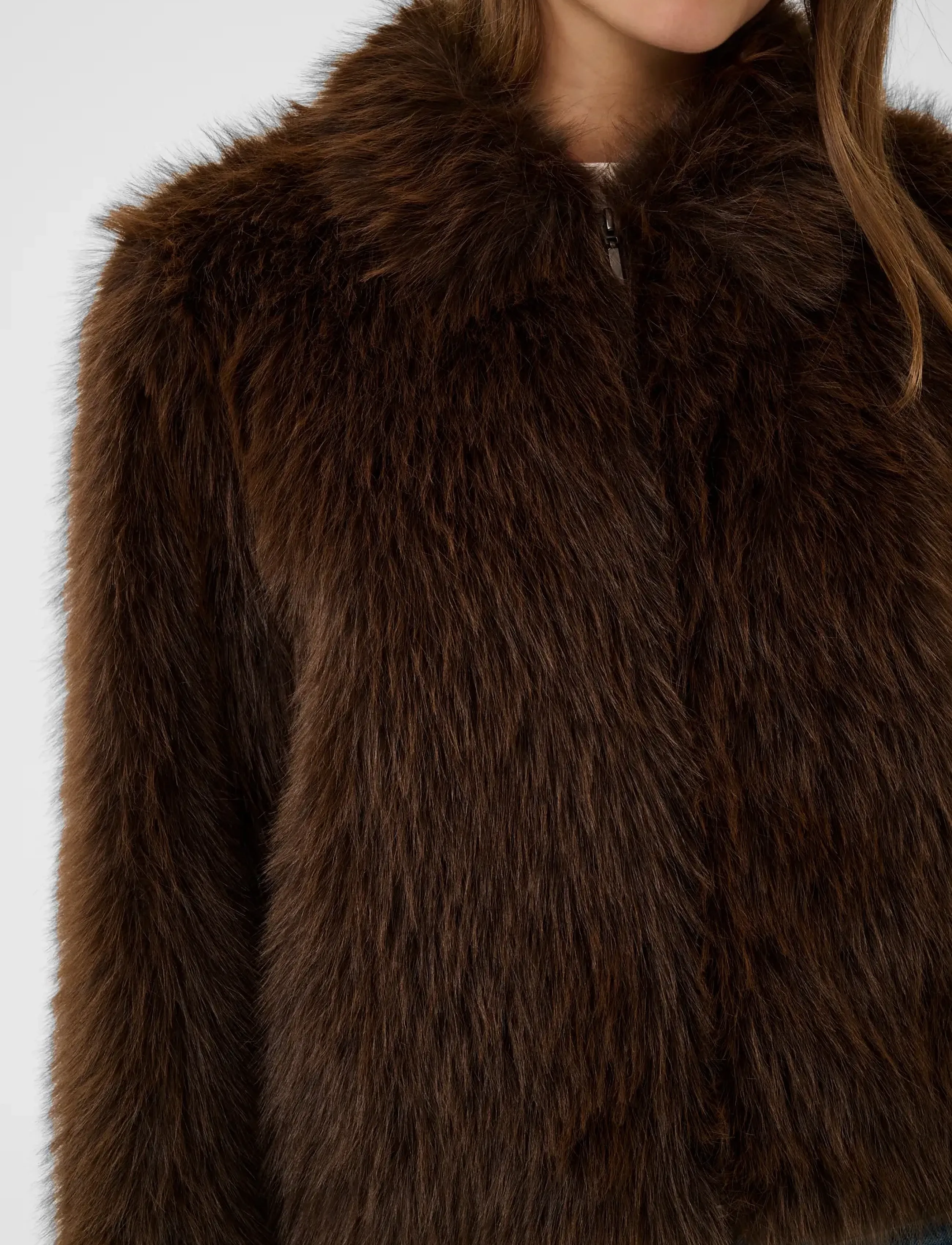 Saint Tropez - ZaselineSZ Jacket - fuskpäls - chocolate brown - 5