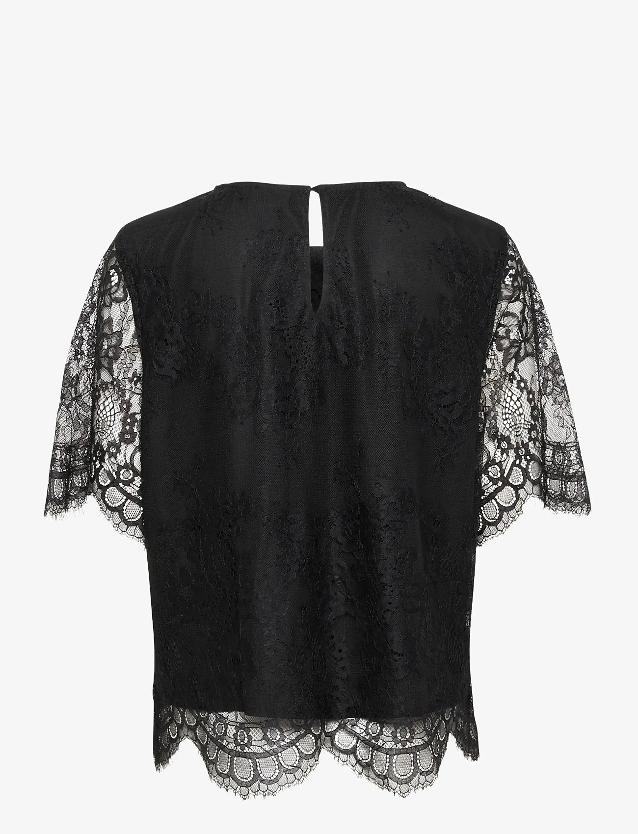 Saint Tropez - ZalviaSZ SS Blouse - kortærmede bluser - black - 2
