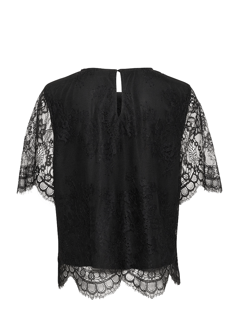 Saint Tropez - ZalviaSZ SS Blouse - kortærmede bluser - black - 2