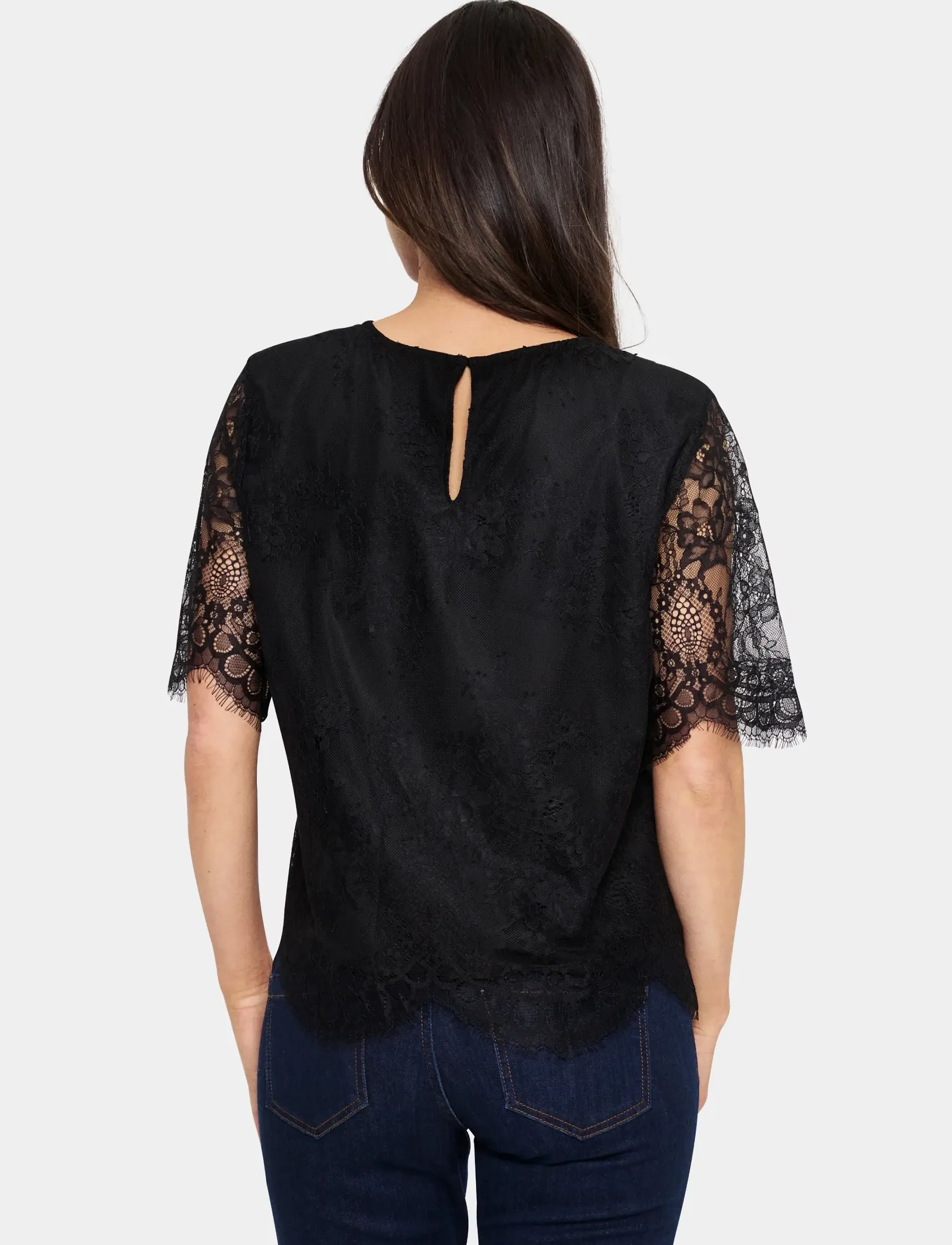 Saint Tropez - ZalviaSZ SS Blouse - lühikeste varrukatega pluusid - black - 4