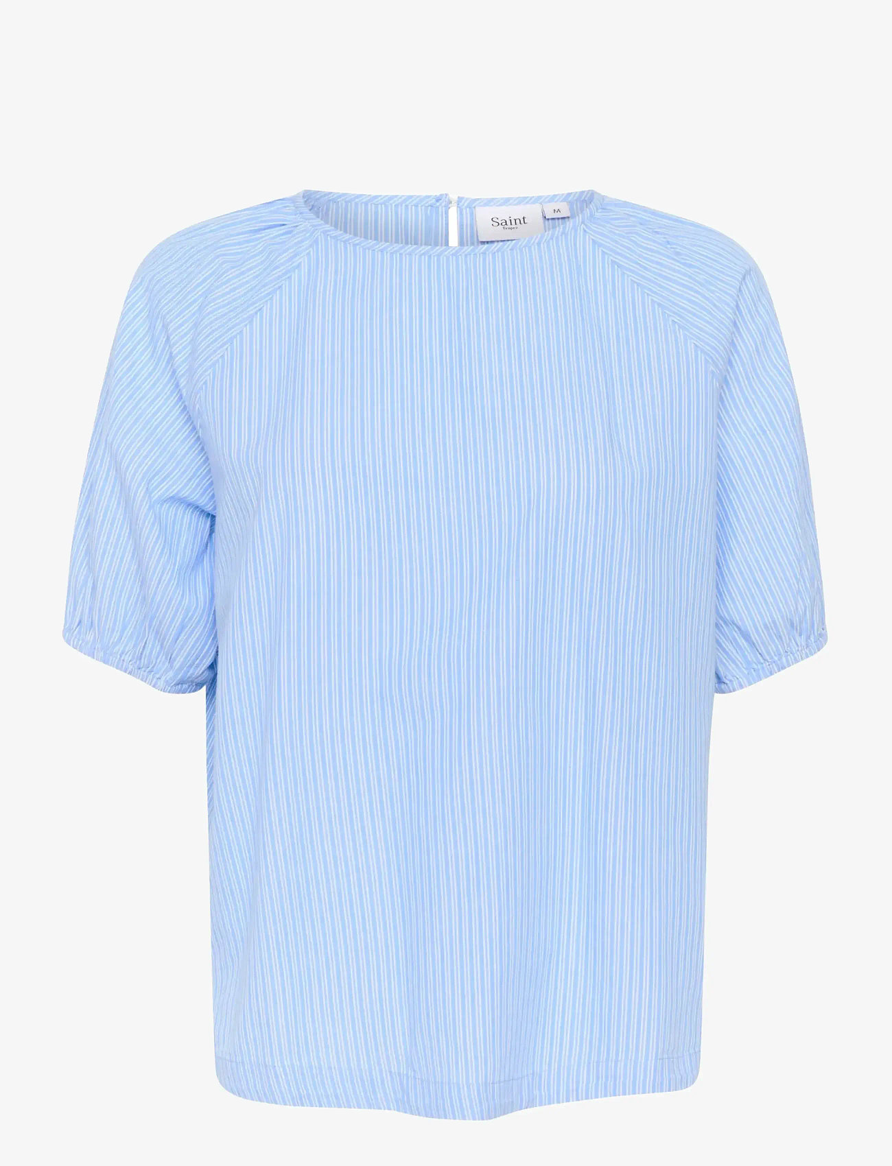 Saint Tropez - JosefiaSZ Blouse - kortærmede bluser - airy blue ice stripe - 1