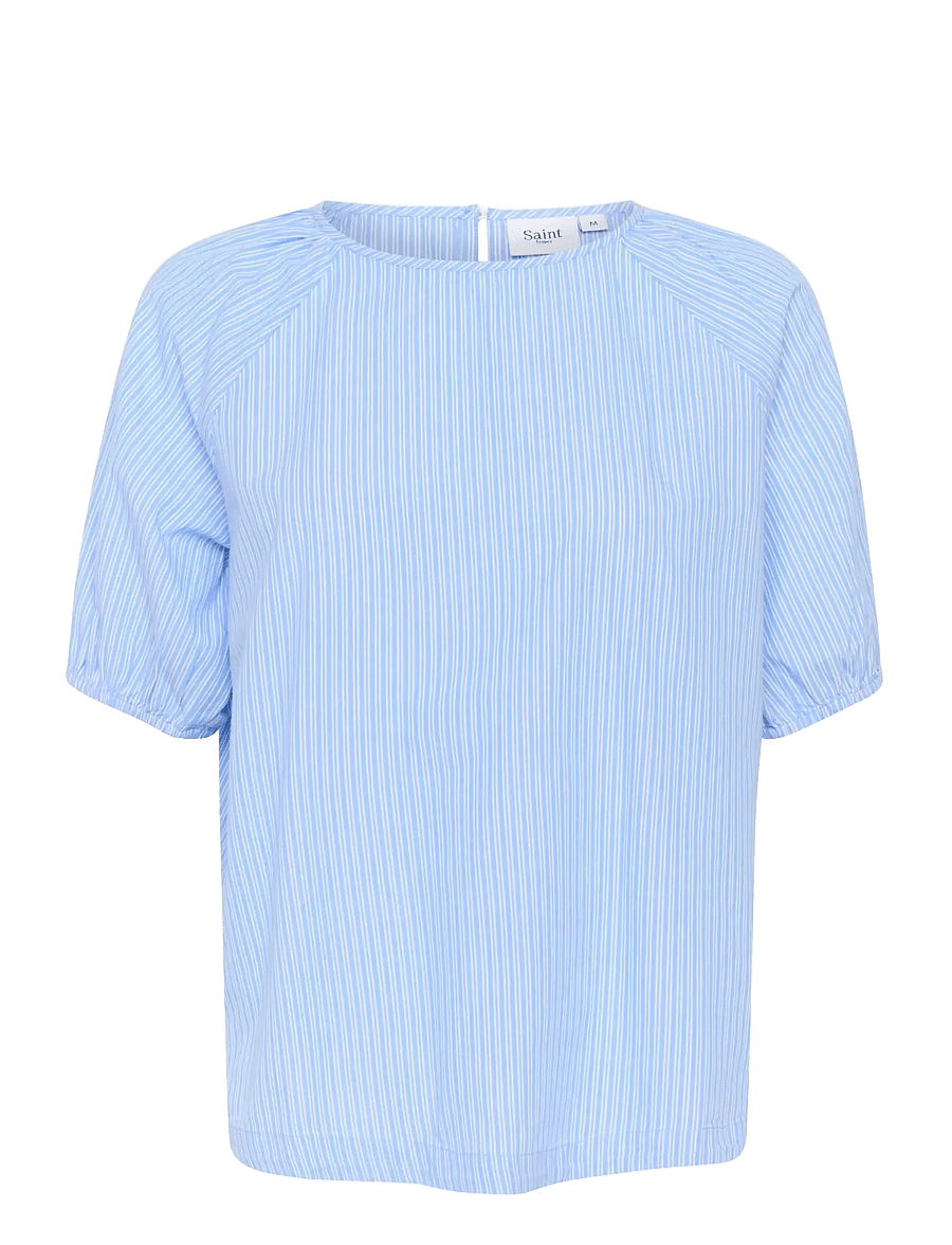 Saint Tropez - JosefiaSZ Blouse - stutterma blússur - airy blue ice stripe - 1