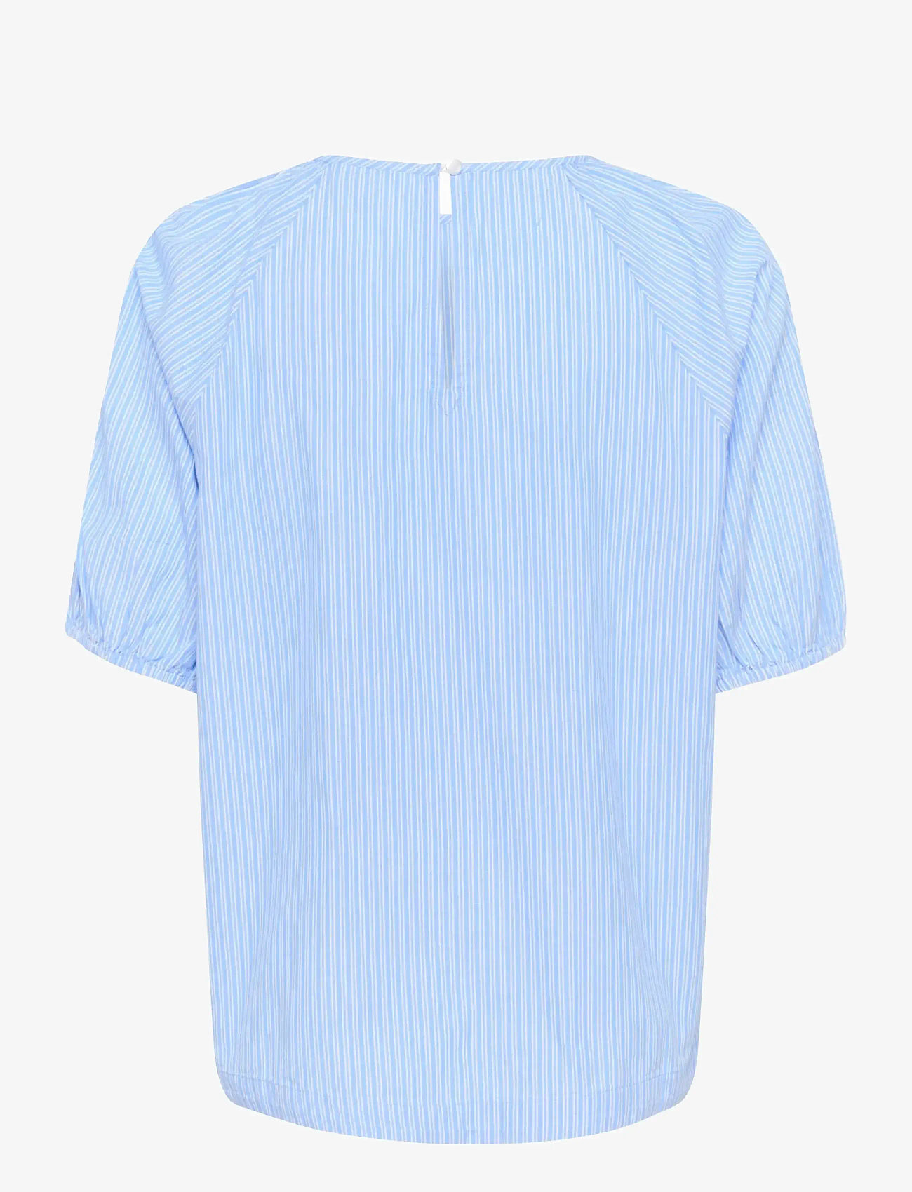 Saint Tropez - JosefiaSZ Blouse - kortærmede bluser - airy blue ice stripe - 2
