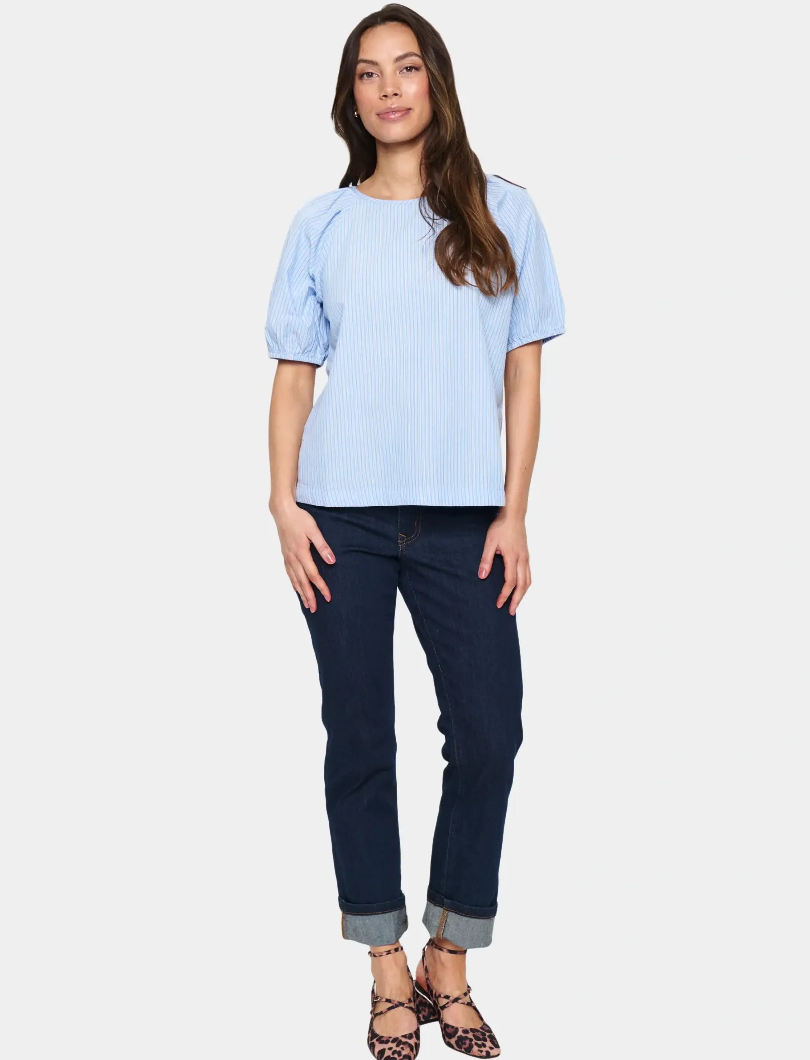 Saint Tropez - JosefiaSZ Blouse - stutterma blússur - airy blue ice stripe - 3