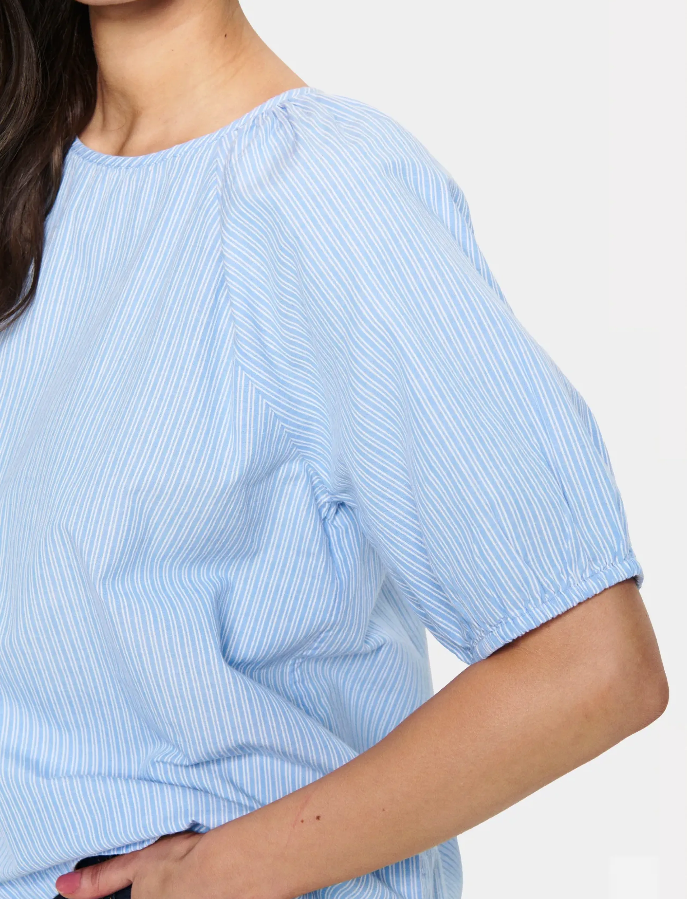 Saint Tropez - JosefiaSZ Blouse - stutterma blússur - airy blue ice stripe - 5