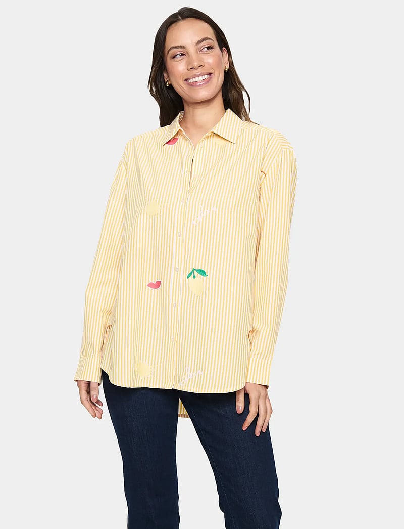 Saint Tropez - ZyttaSZ Shirt - long-sleeved shirts - lemon ice stripe - 0