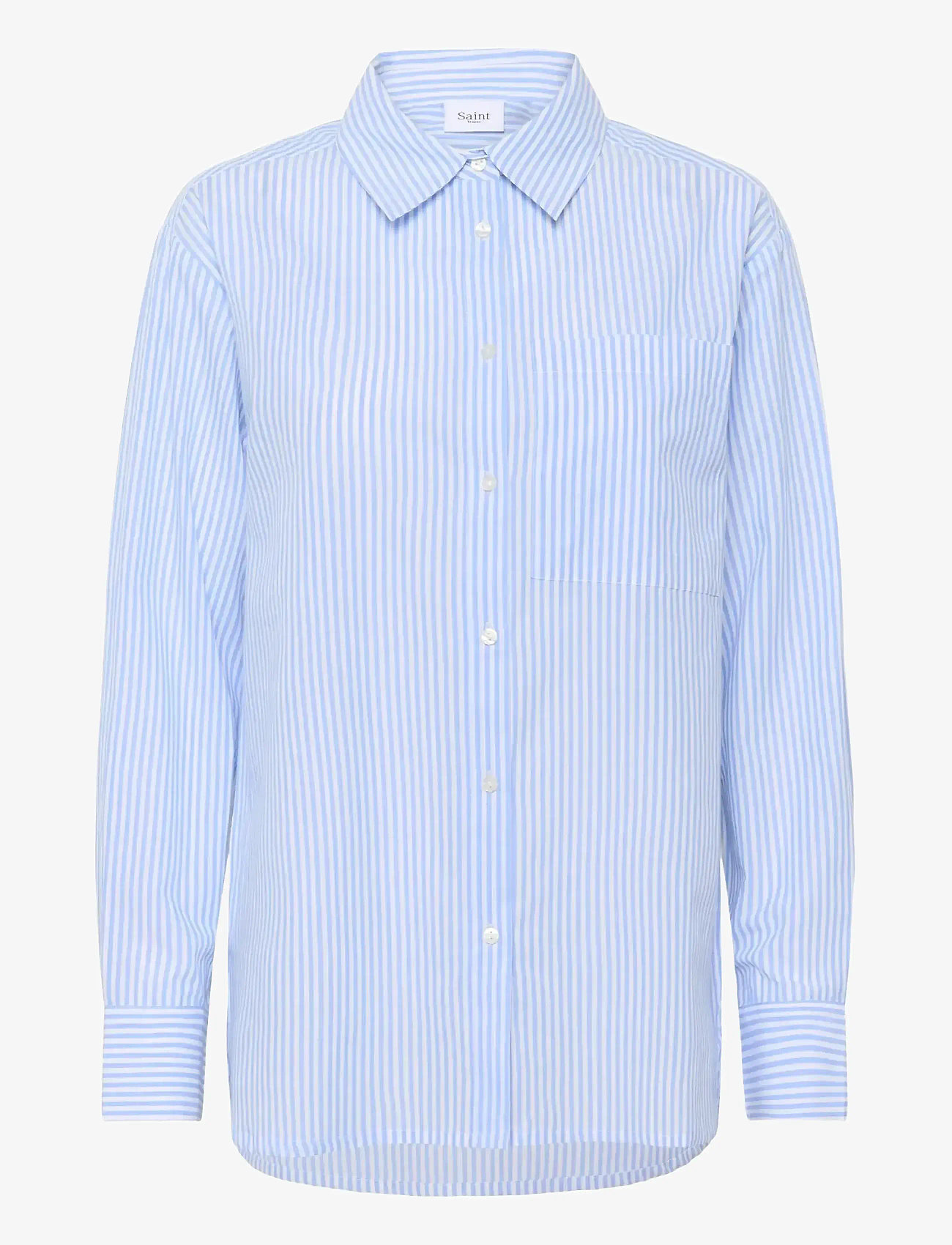 Saint Tropez - MarleySZ Shirt - langærmede skjorter - chambray blue - 1