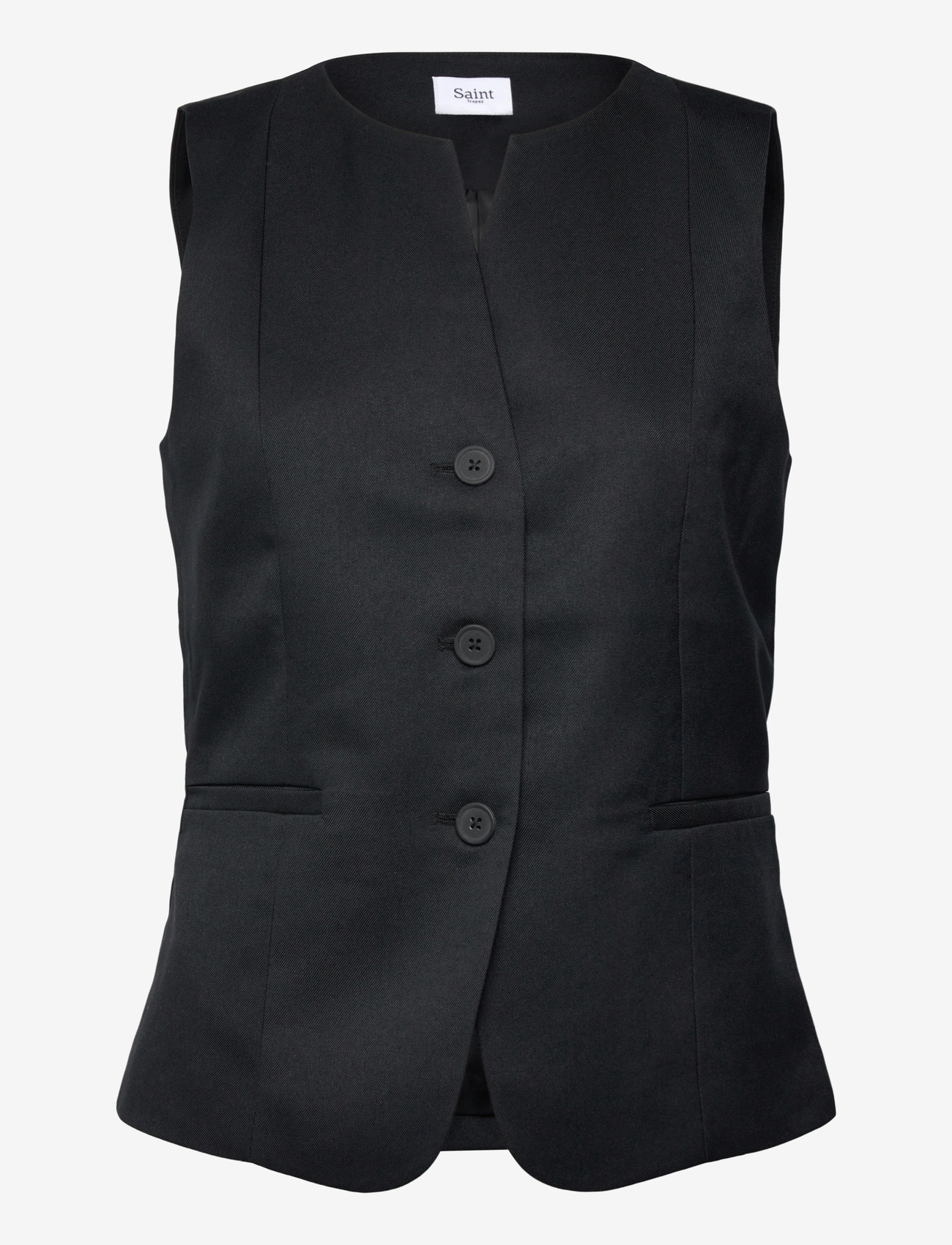 Saint Tropez - MariSZ Vest - spring jackets - black - 0