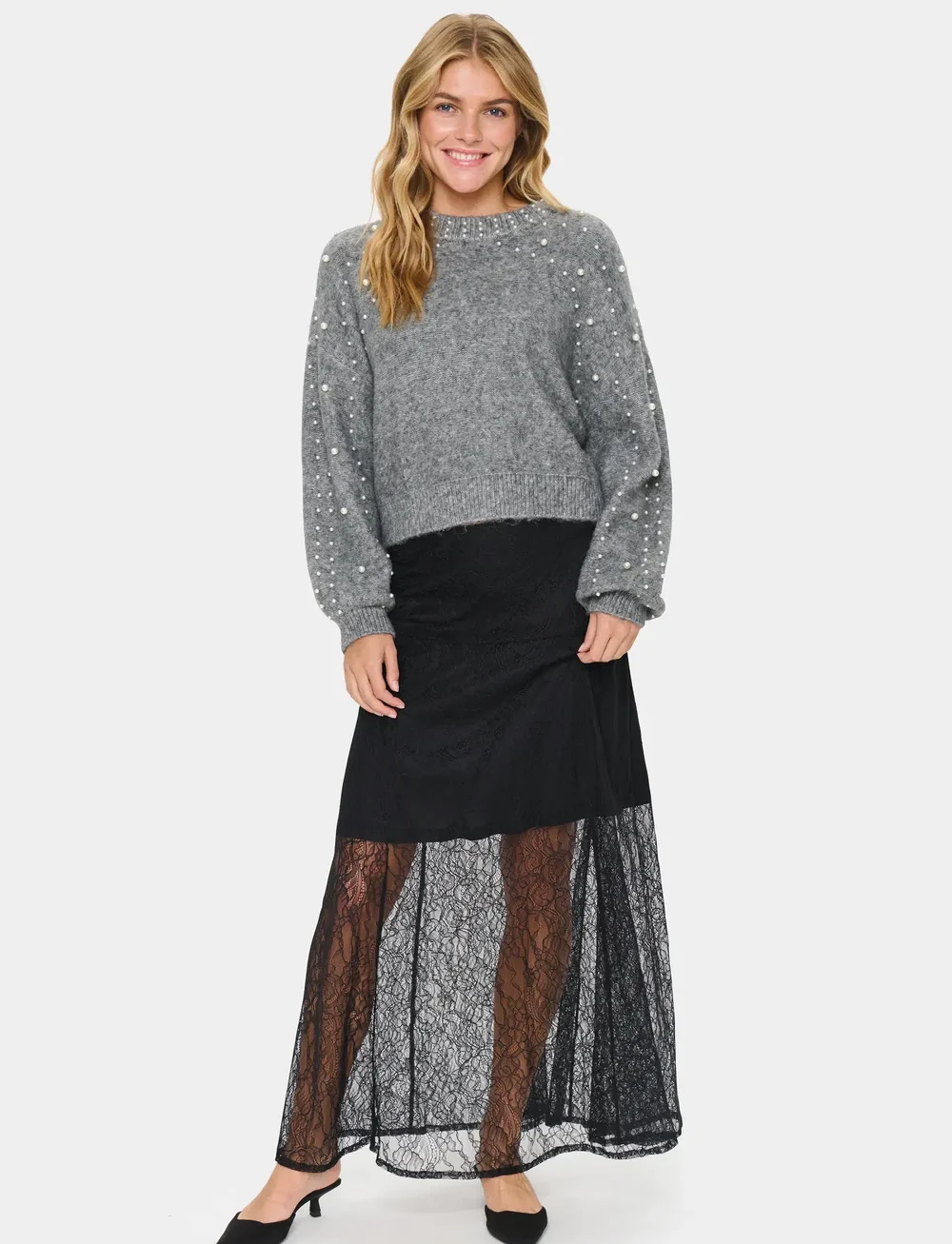 Saint Tropez - MadeleineSZ Pullover - stickade tröjor - gunmetal melange - 3