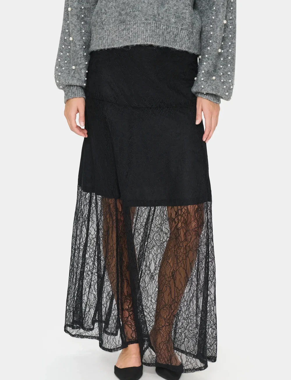 Saint Tropez - MilenaSZ Skirt - maxi röcke - black - 0