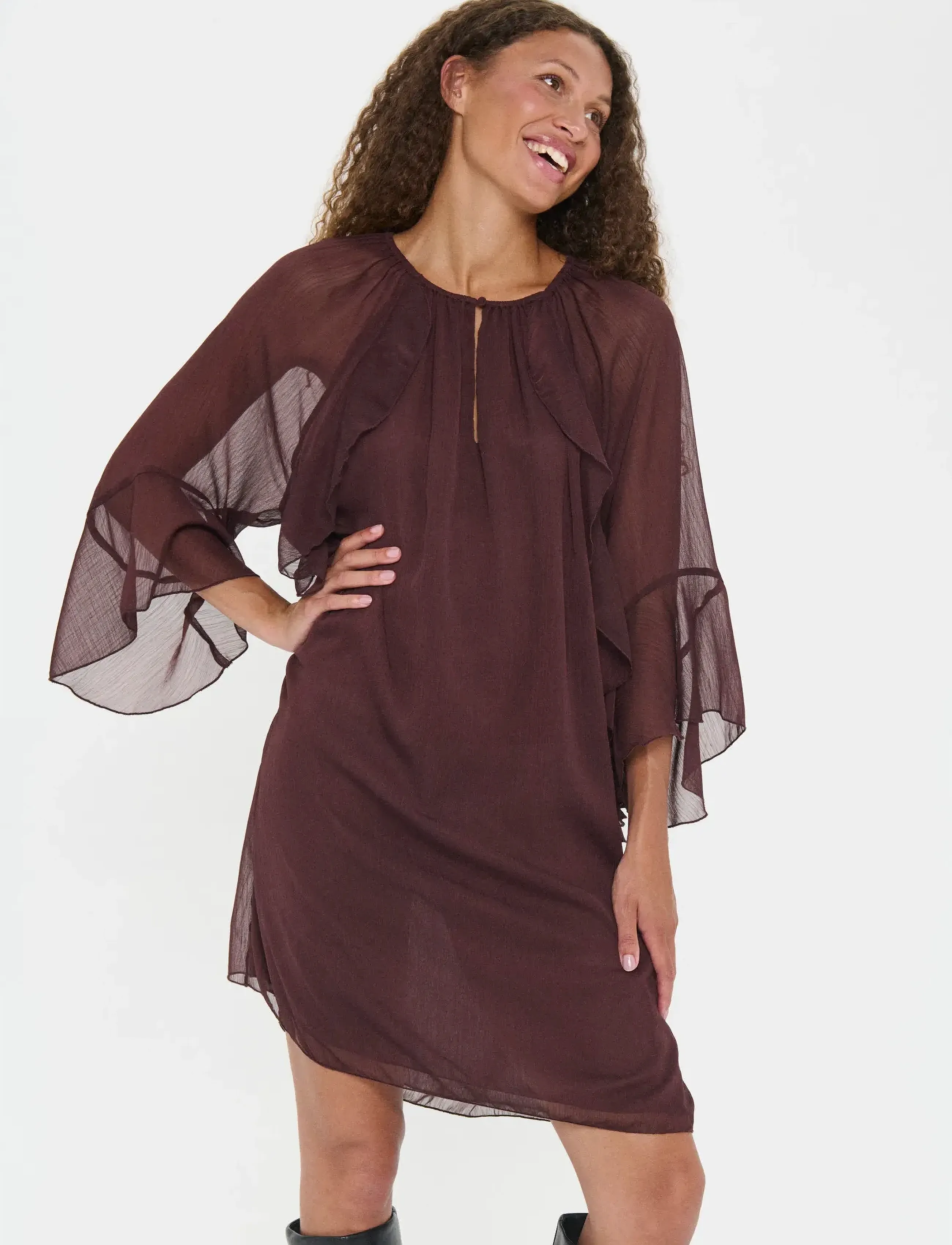 Saint Tropez MavisSZ Dress - Tøj - FUDGE / brown