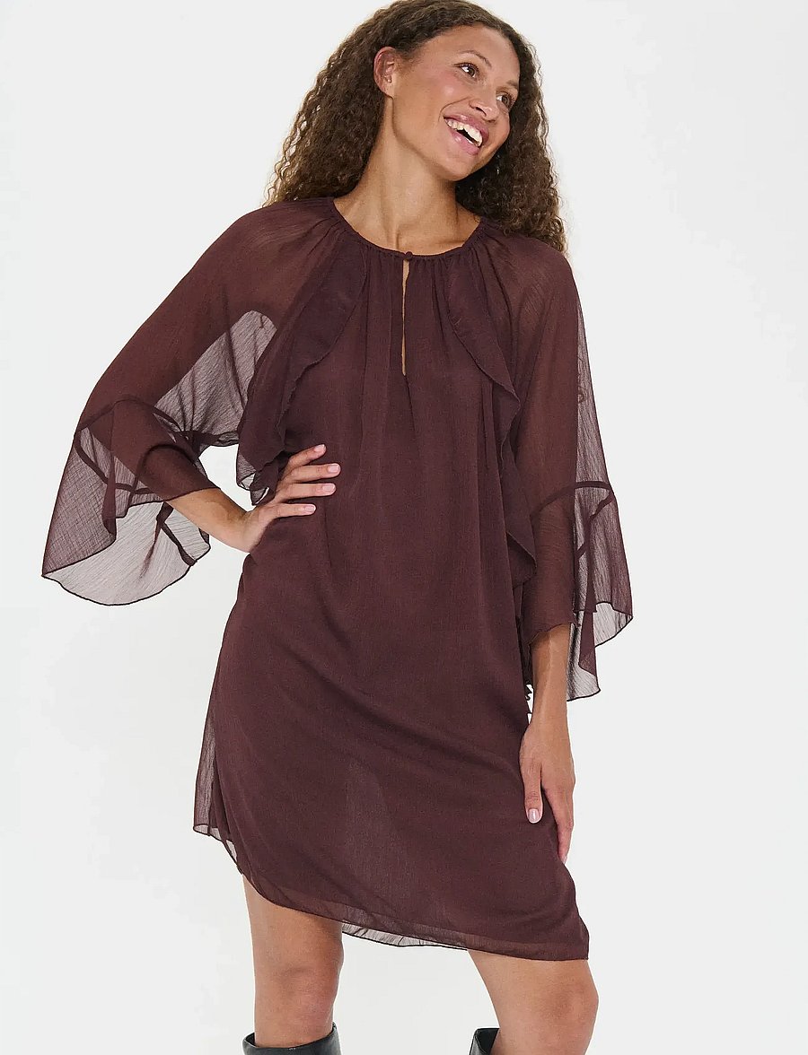 Saint Tropez - MavisSZ Dress - kokteiļkleitas - fudge - 0