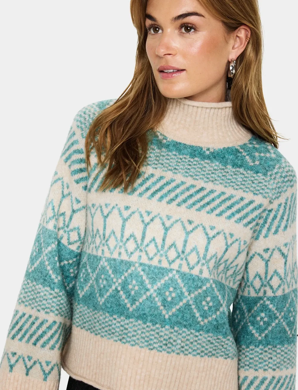 Saint Tropez - MichaSZ Rollneck - stickade tröjor - aqua haze melange - 5