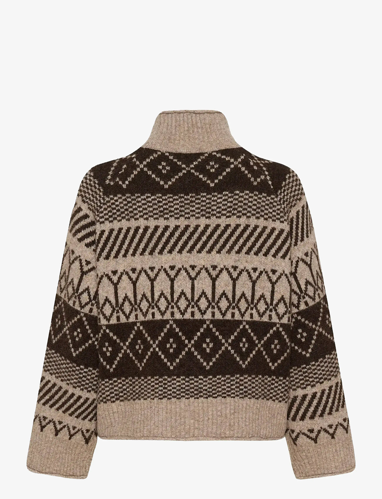 Saint Tropez - MichaSZ Rollneck - stickade tröjor - fondue fudge melange - 2