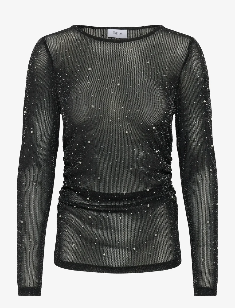 Saint Tropez - MaisieSZ Blouse - langärmlige blusen - black - 0