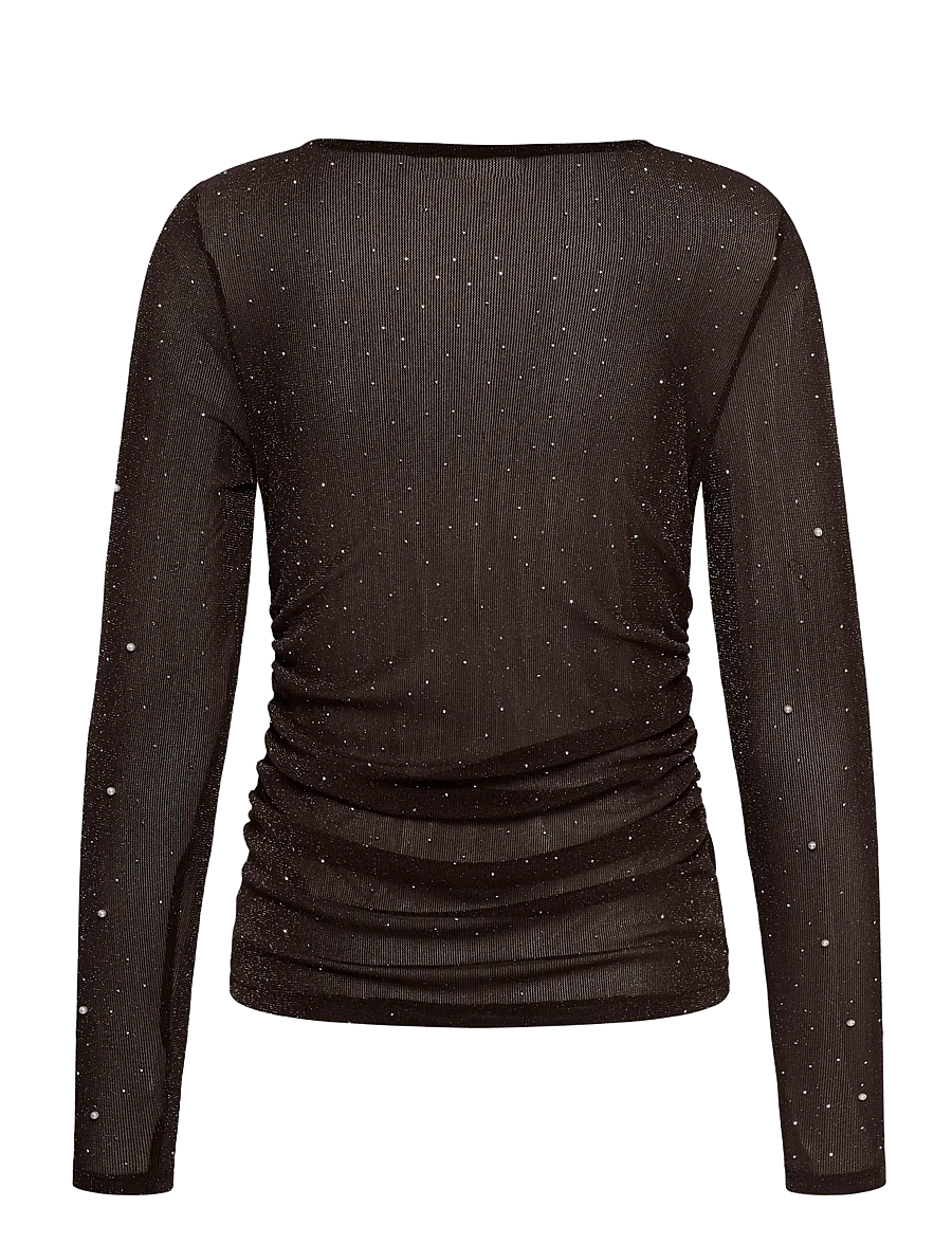 Saint Tropez - MaisieSZ Blouse - långärmade blusar - chocolate brown - 1